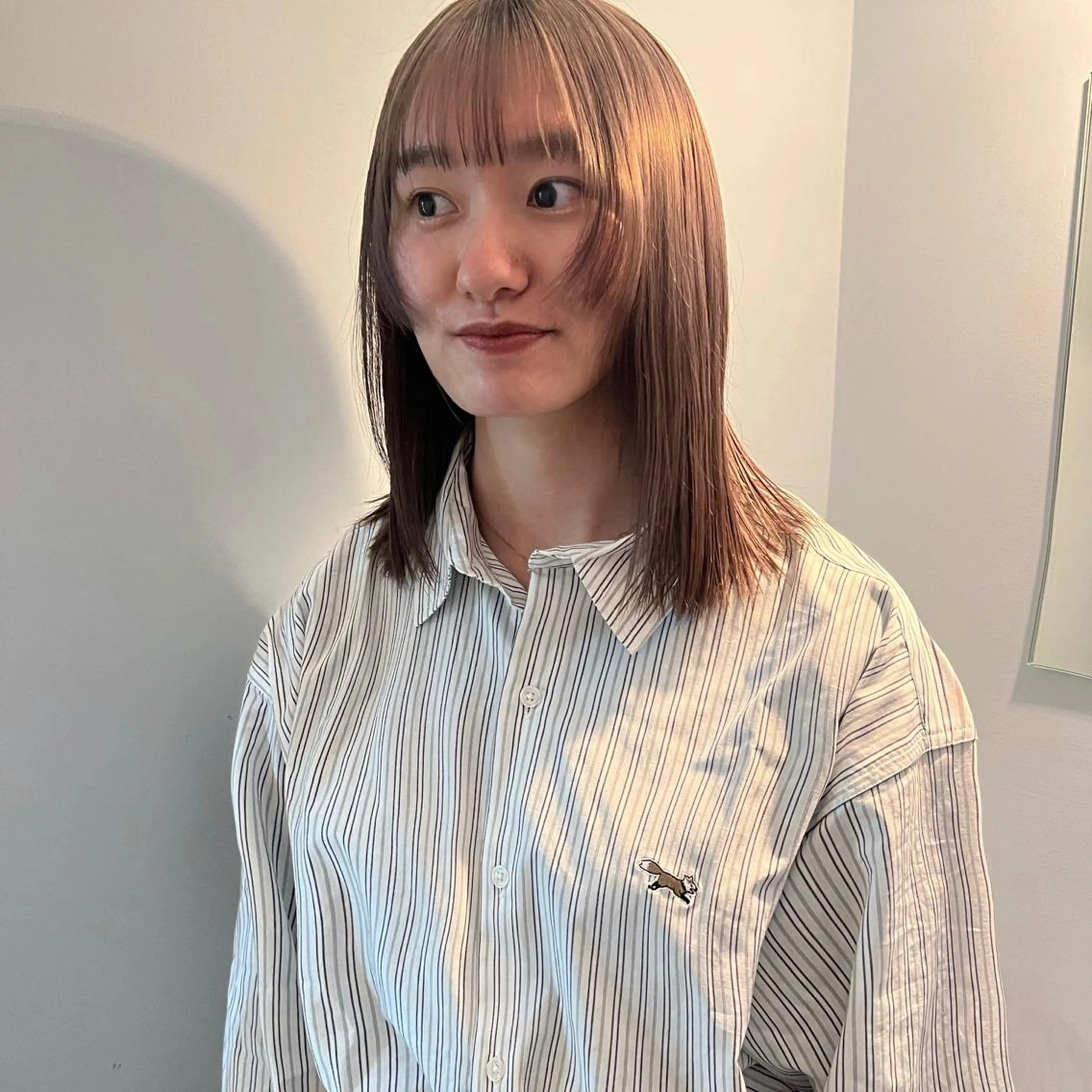 ミディアム カラー 舟橋耀/ブリーチカラ ー/レイヤーカットのヘアスタイル