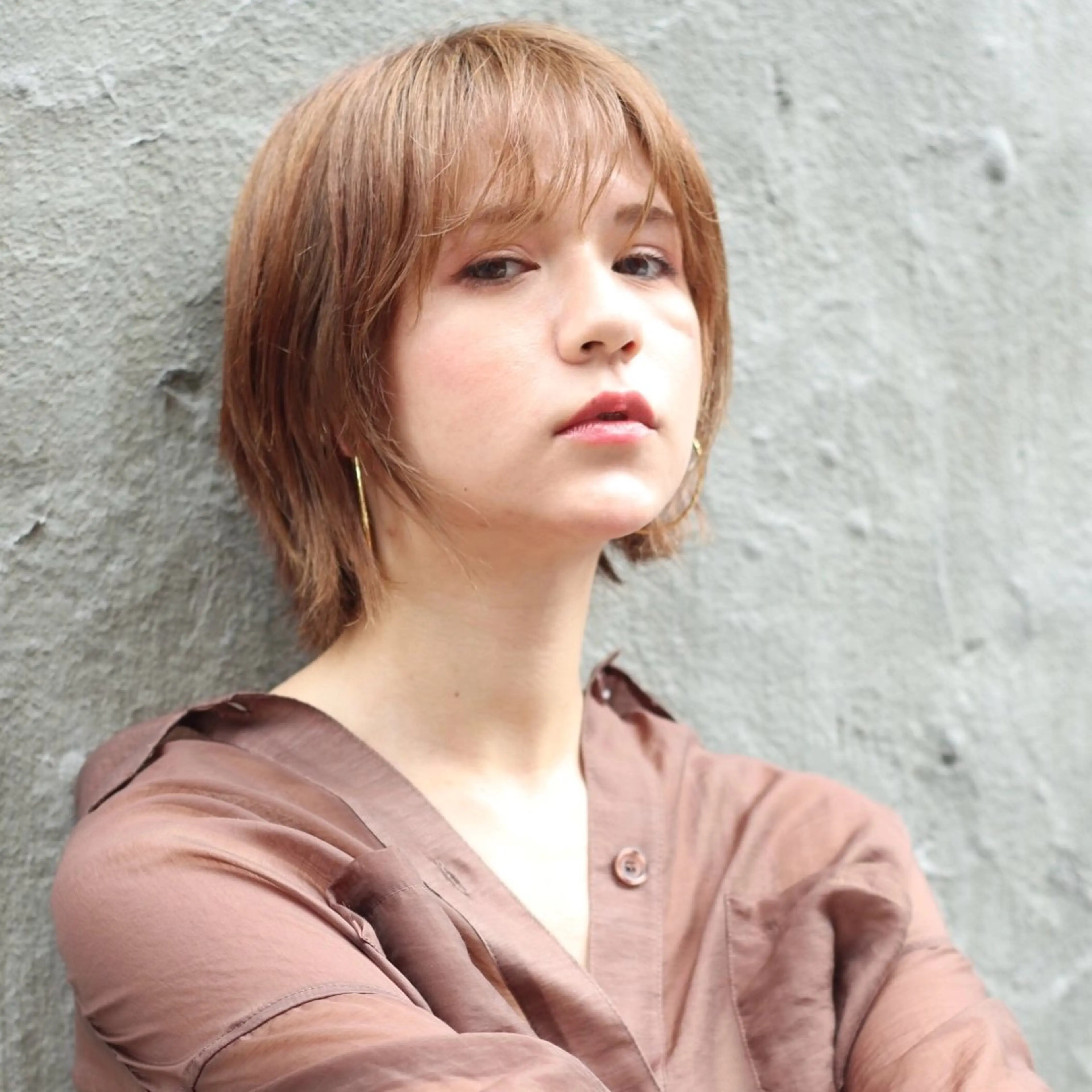 ショート 顔周りカット レイヤーカット ショートヘア 小顔カット ミニボブ/レイヤー ボブ/渋谷/ 宍戸のヘアスタイル