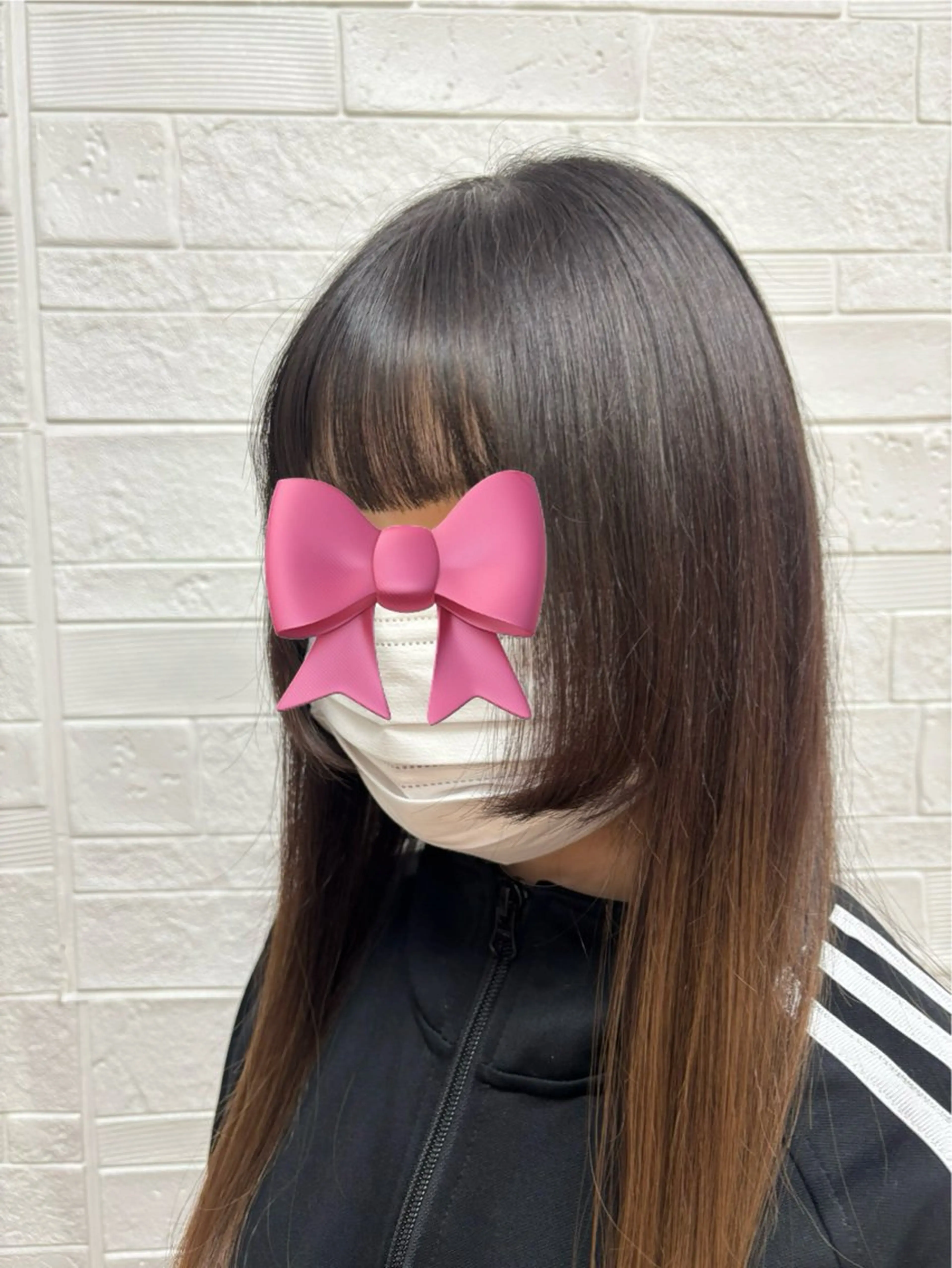 ロング 顔周りカット 姫カット カット トリートメント 坂田 美空のヘアスタイル