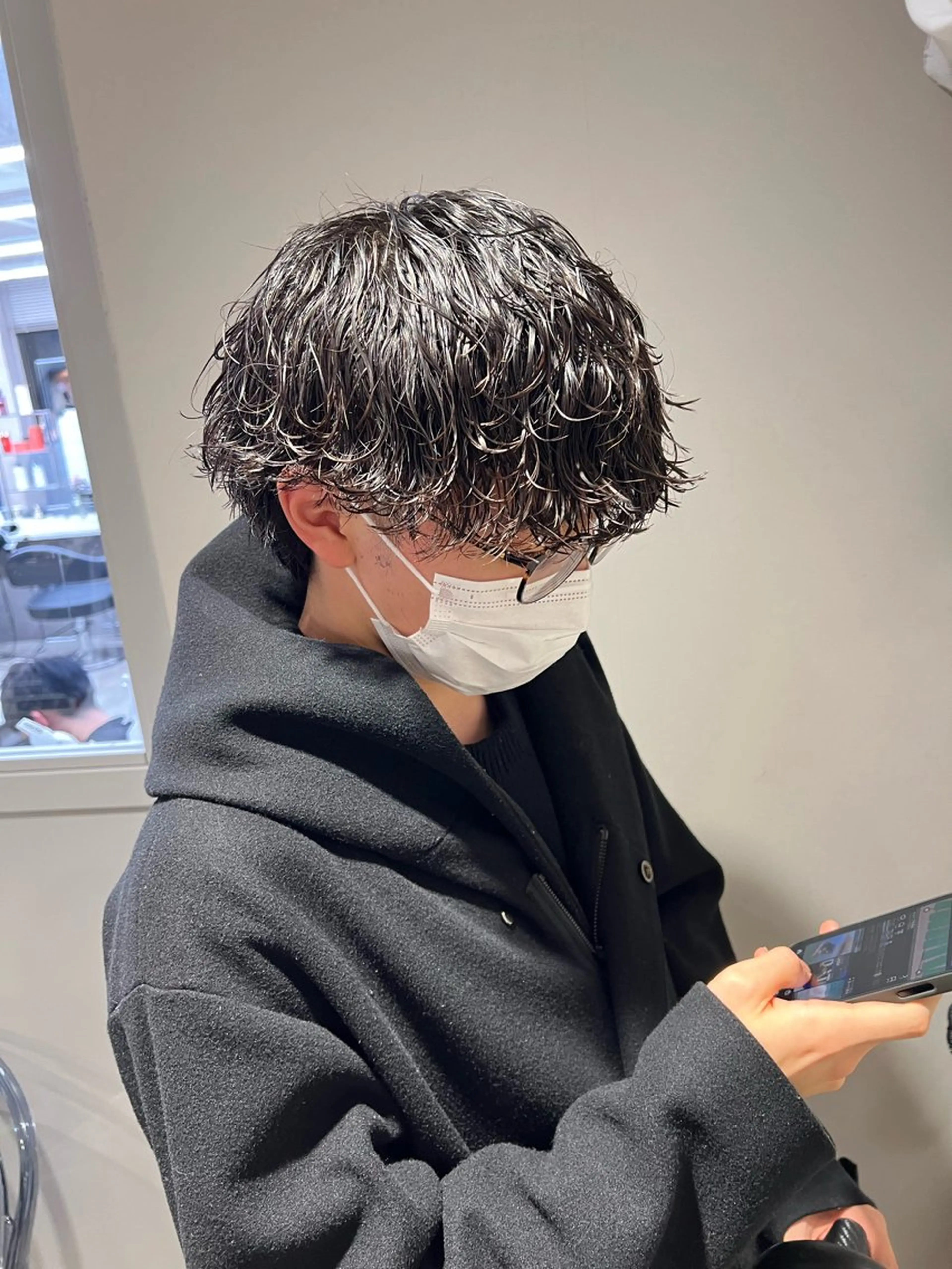 ミディアム パーマ メンズ メンズパーマ特化 TAIGAのヘアスタイル