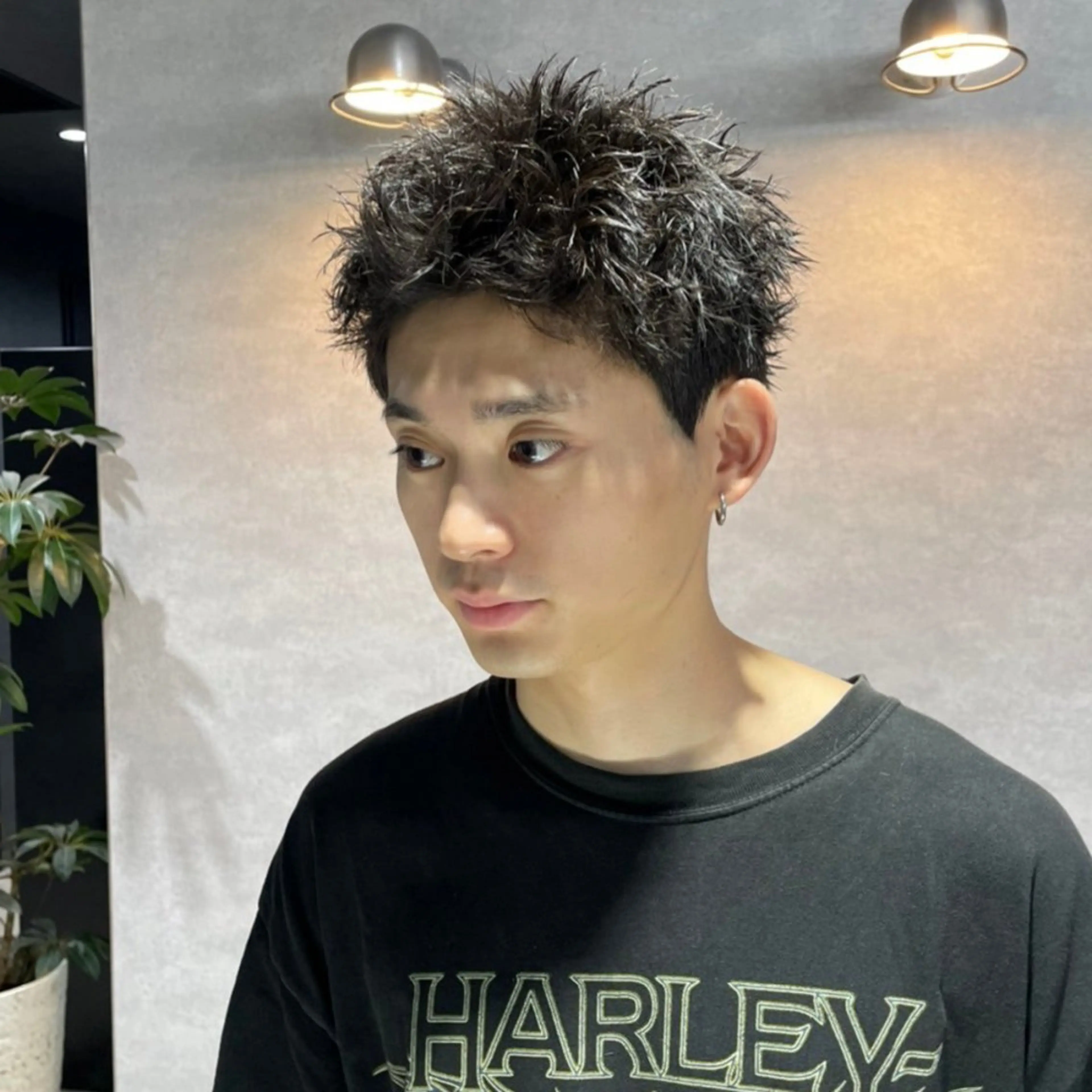 ショート カラー パーマ メンズ メンズパーマ スパイキーショート ショートヘア 🔥メンズ 特化🔥菊水皐暉🔥のヘアスタイル