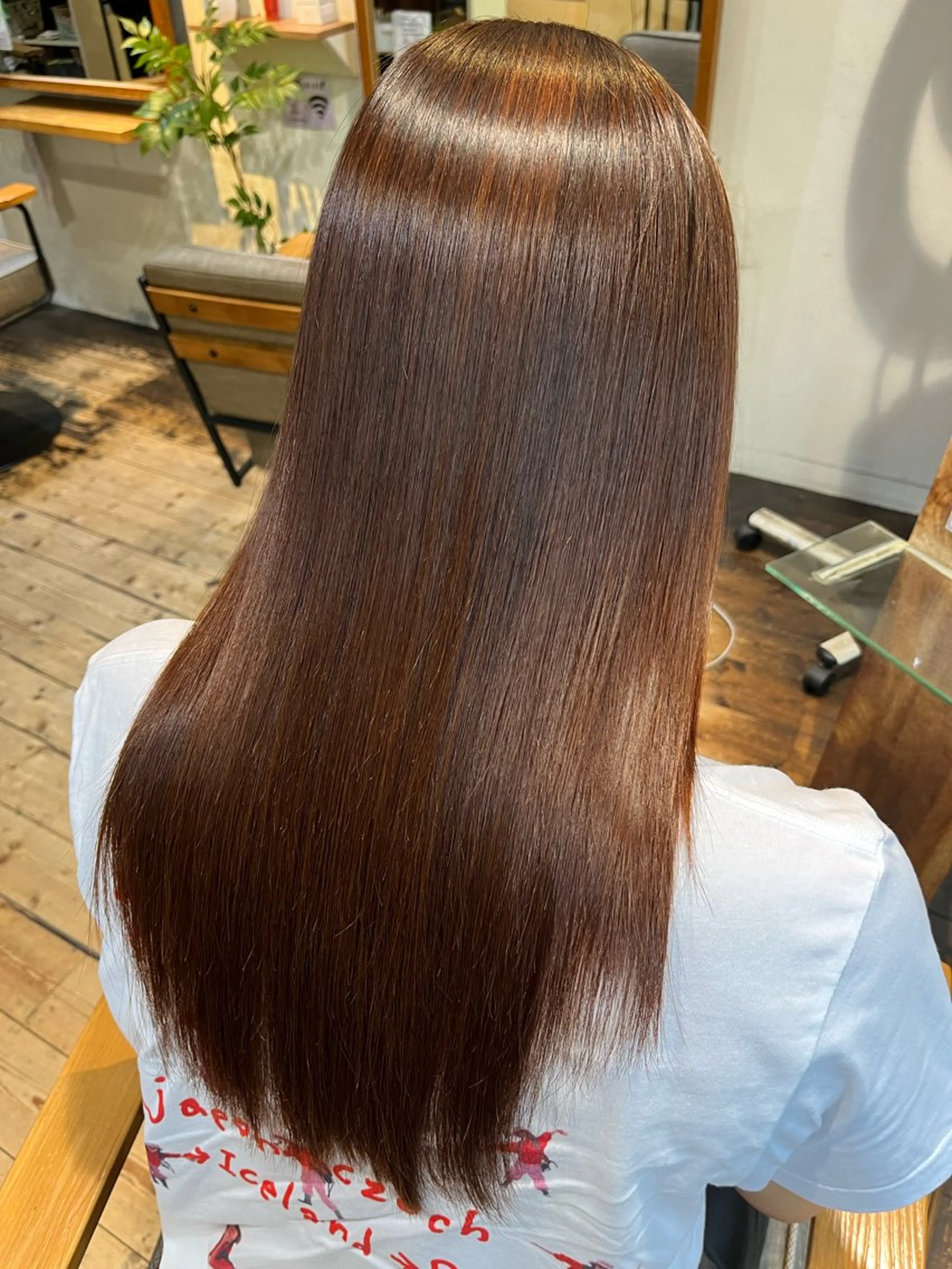 ロング パーマ カット 縮毛矯正 トリートメント 河西 楓のヘアスタイル