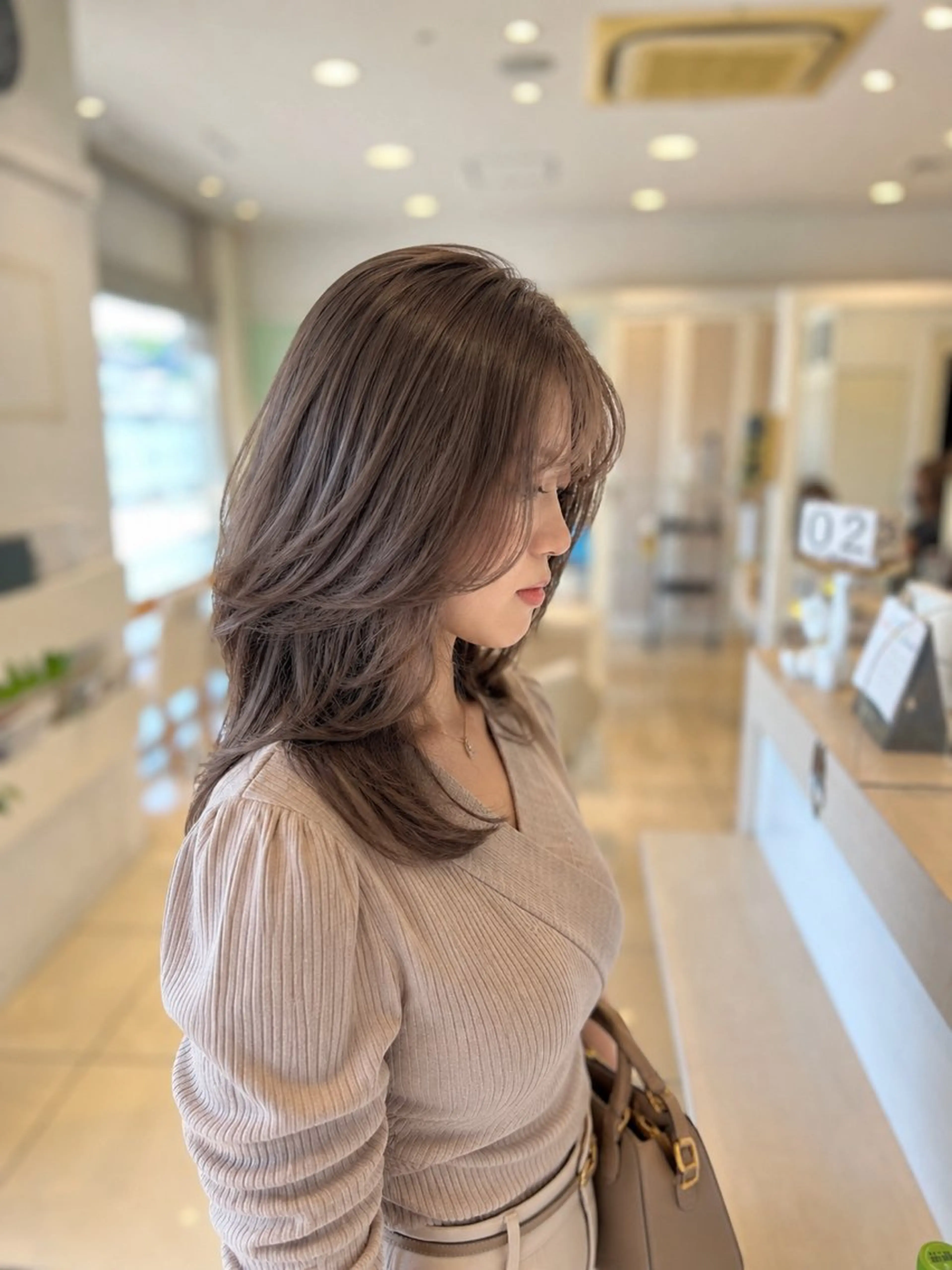 ミディアム カラー カット ヘアカラー トリートメント 金子 直樹のヘアスタイル