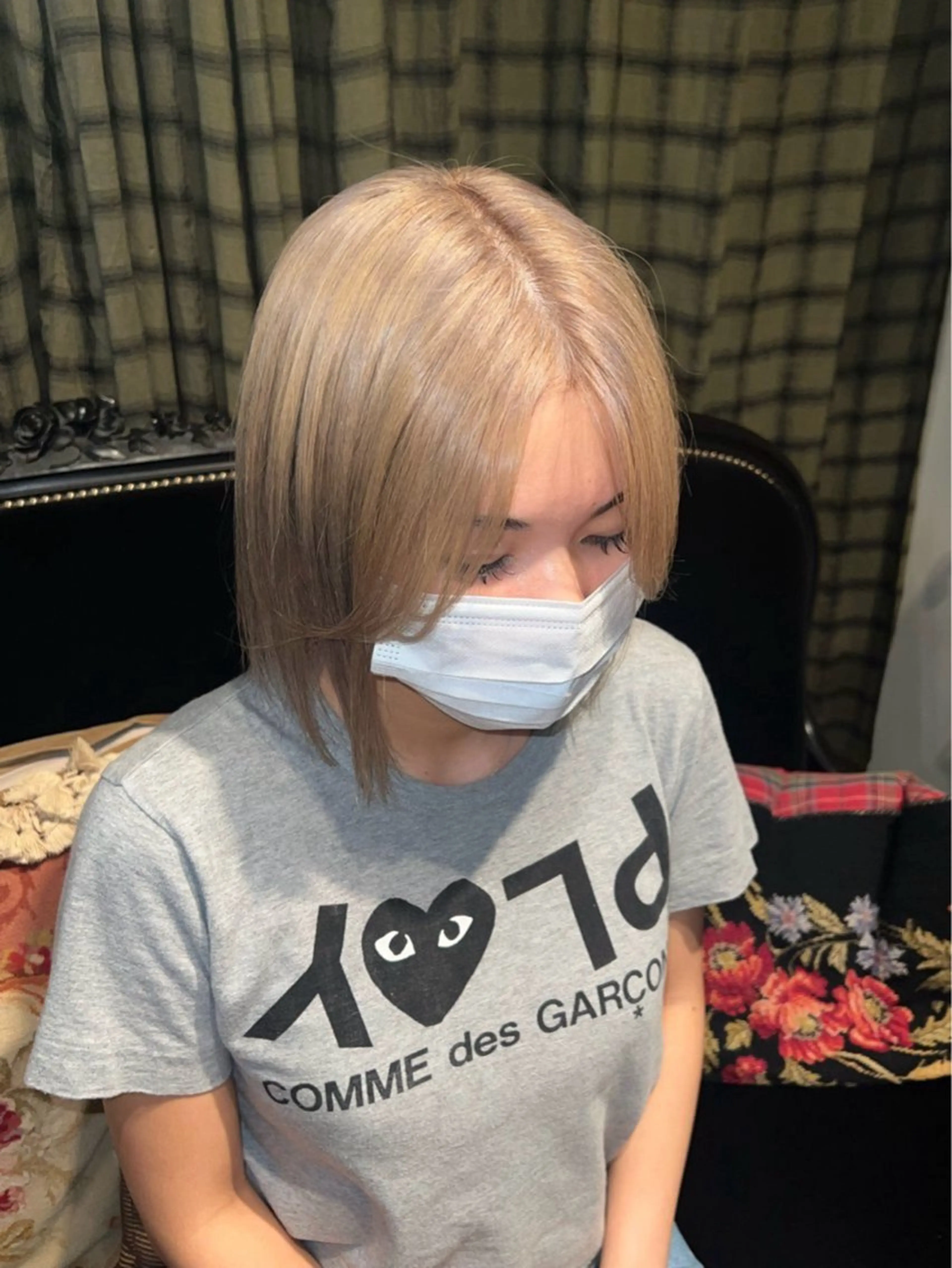 カラー ヘアカラー トリートメント アイブロウ&マツパ カラーモデルまなみのヘアスタイル