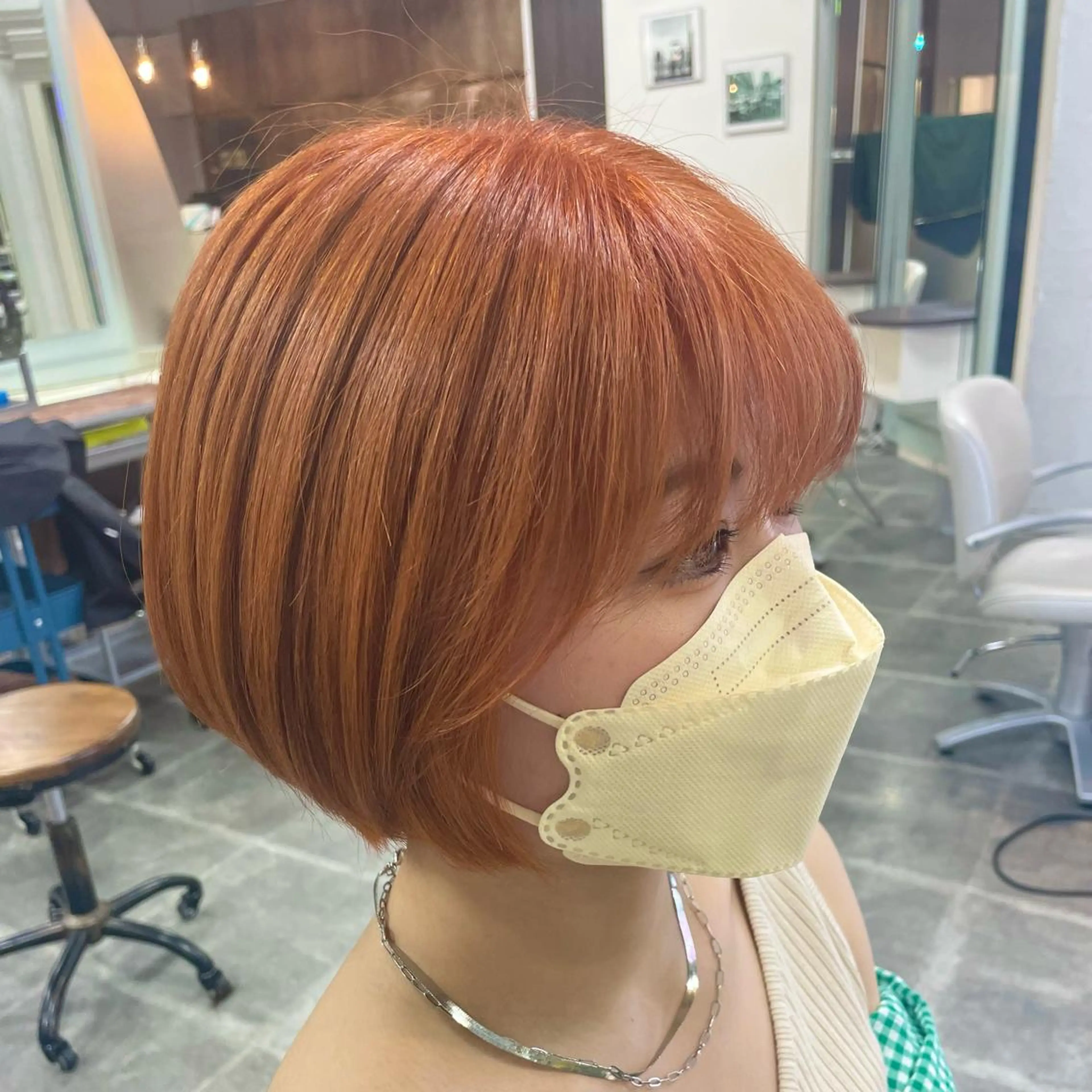 ショート ショートボブ ボブ ショートヘア ヘアカラー est hair mar所属・ami .のヘアスタイル