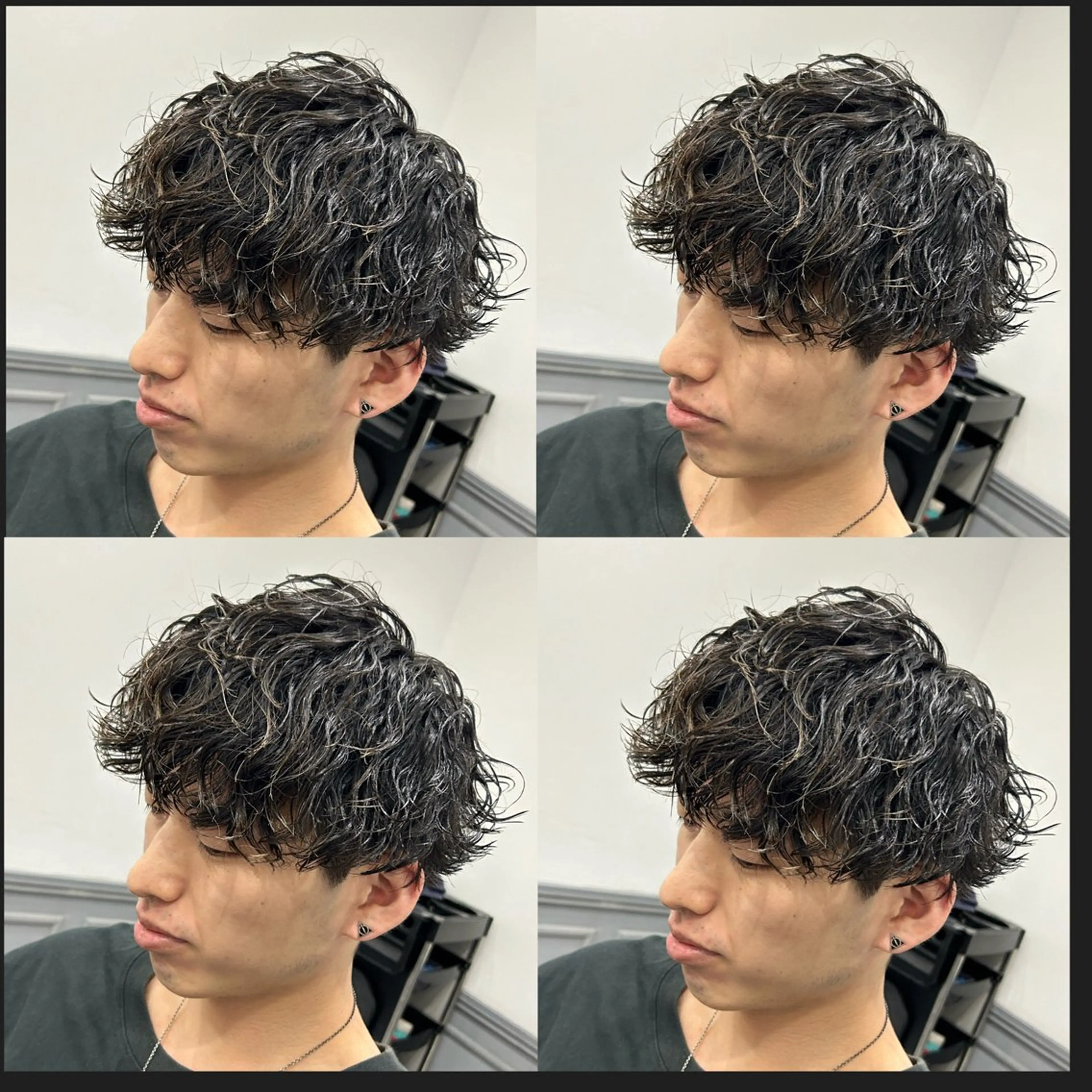 ショート カット パーマ トリートメント ヘアセット 🔥メンズ特化渡辺 🔥ブリーチカラーのヘアスタイル