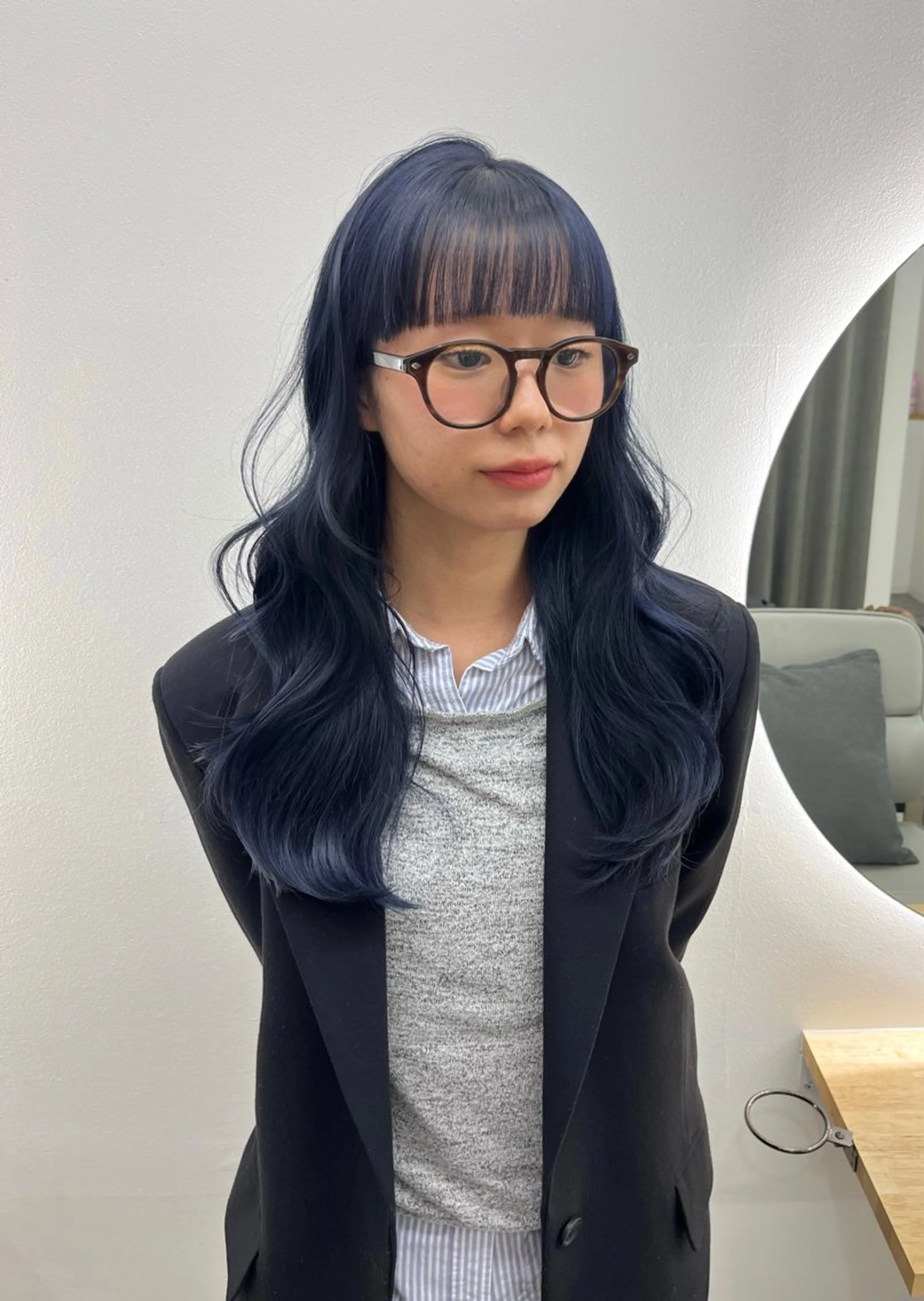 ロング カラー カット ヘアカラー トリートメント ベージュ⟡˖レイヤー ˖ ࣪⊹あずきのヘアスタイル