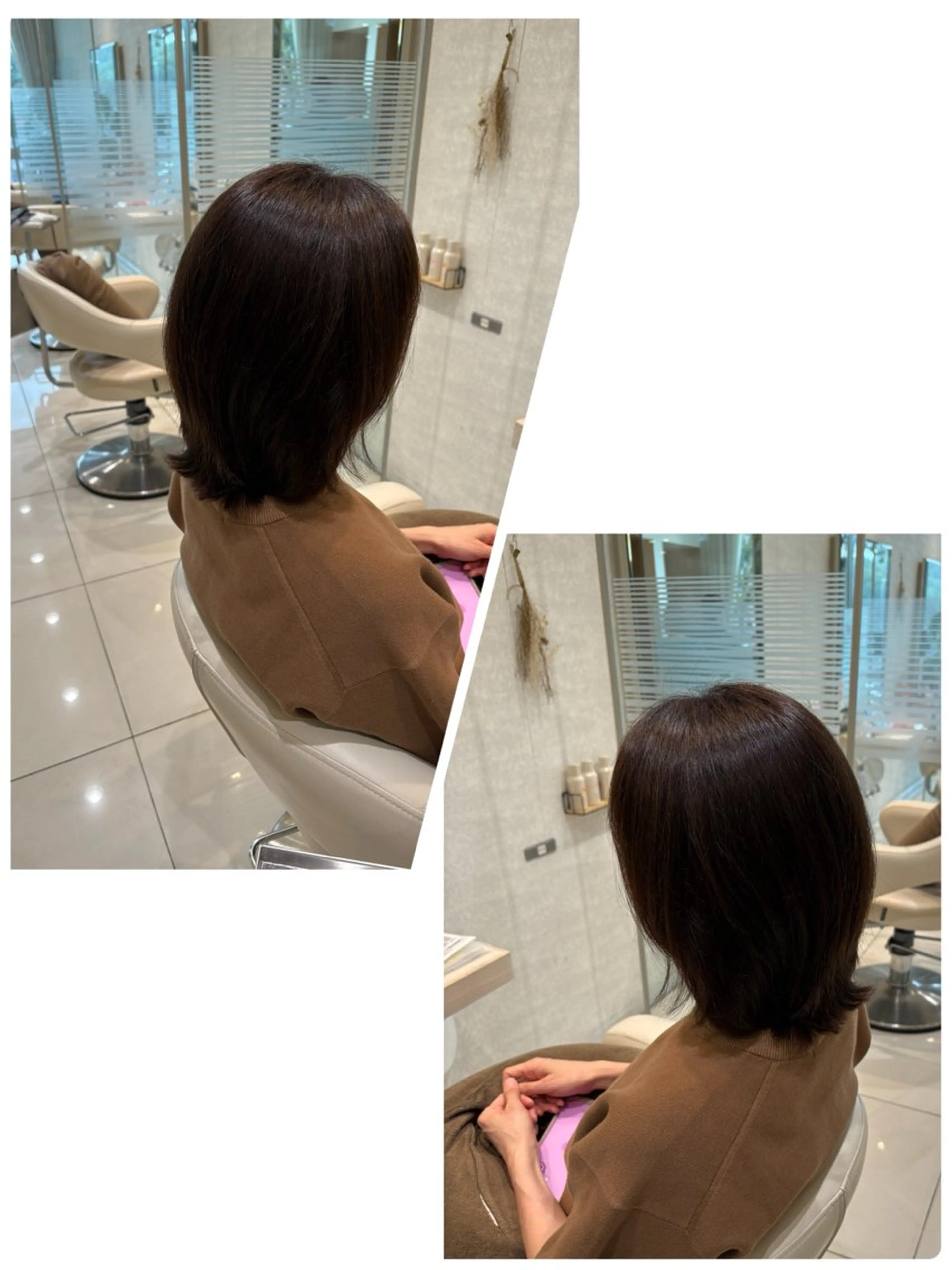 ミディアム 縮毛矯正&髪質改善 西野のヘアスタイル