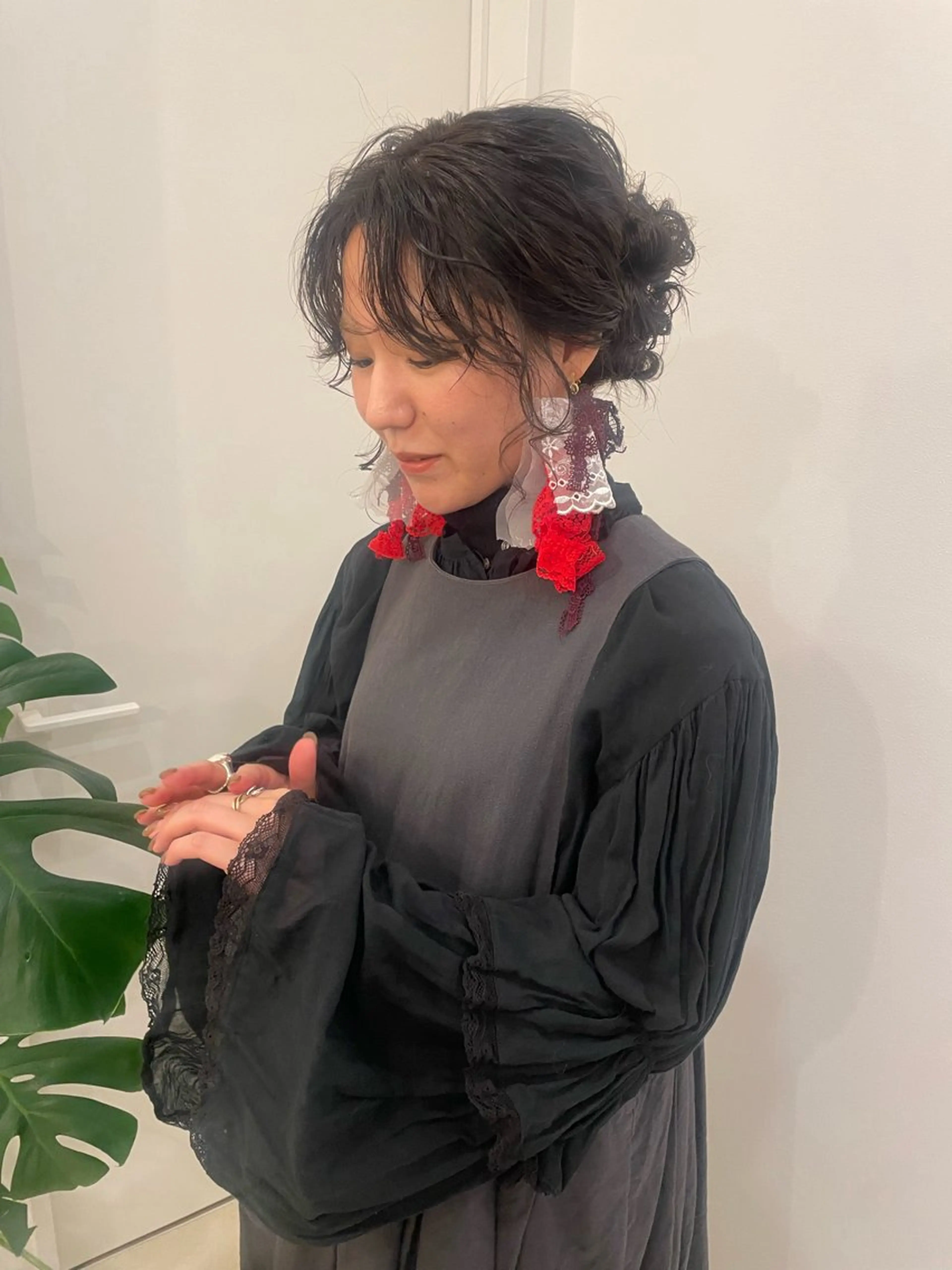 ヘアアレンジ ルプラボウ/日野 /ショート/レイヤーのヘアスタイル