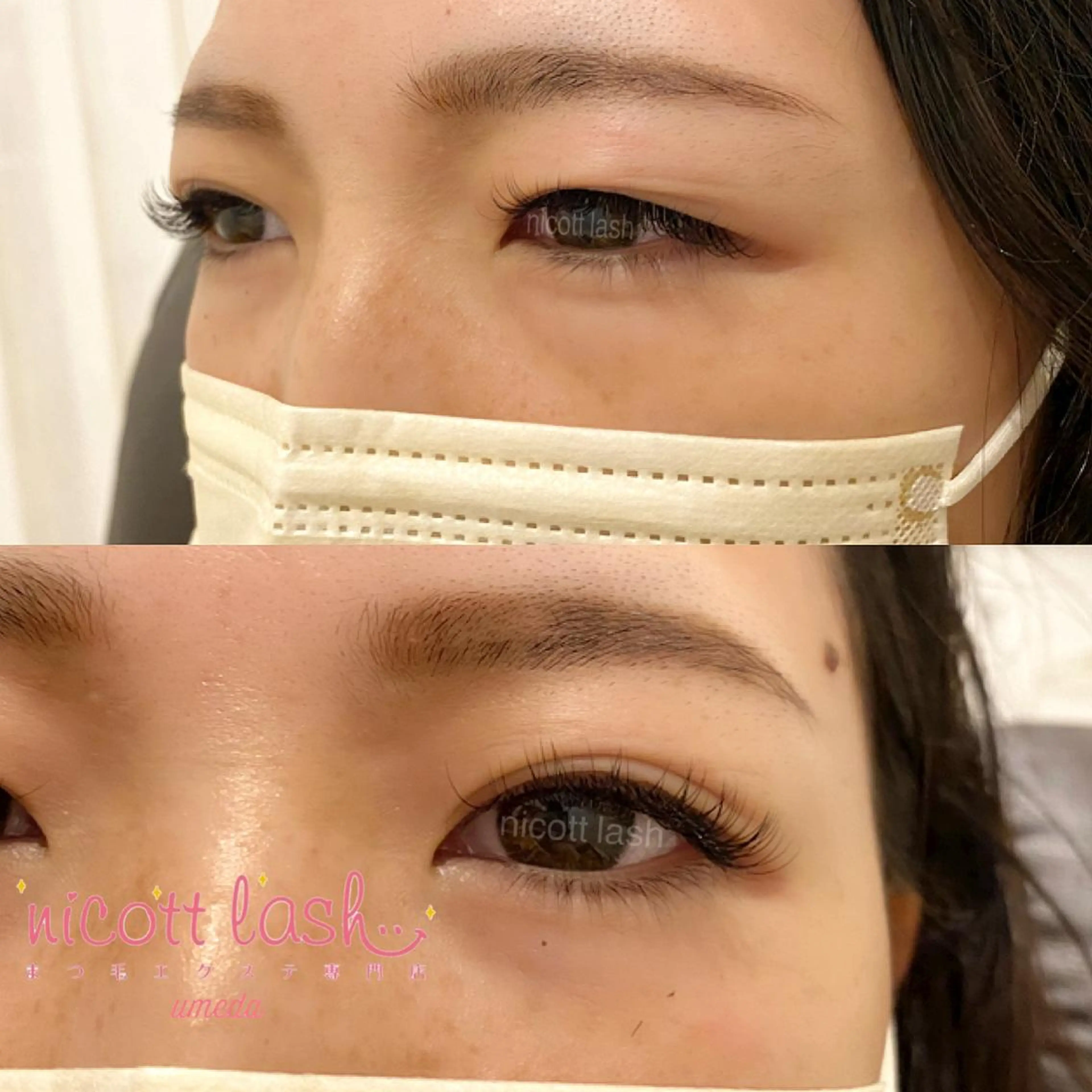 マツエク・マツパ Cカール 目尻長め セーブル sarah 反葉のマツエク・マツパデザイン