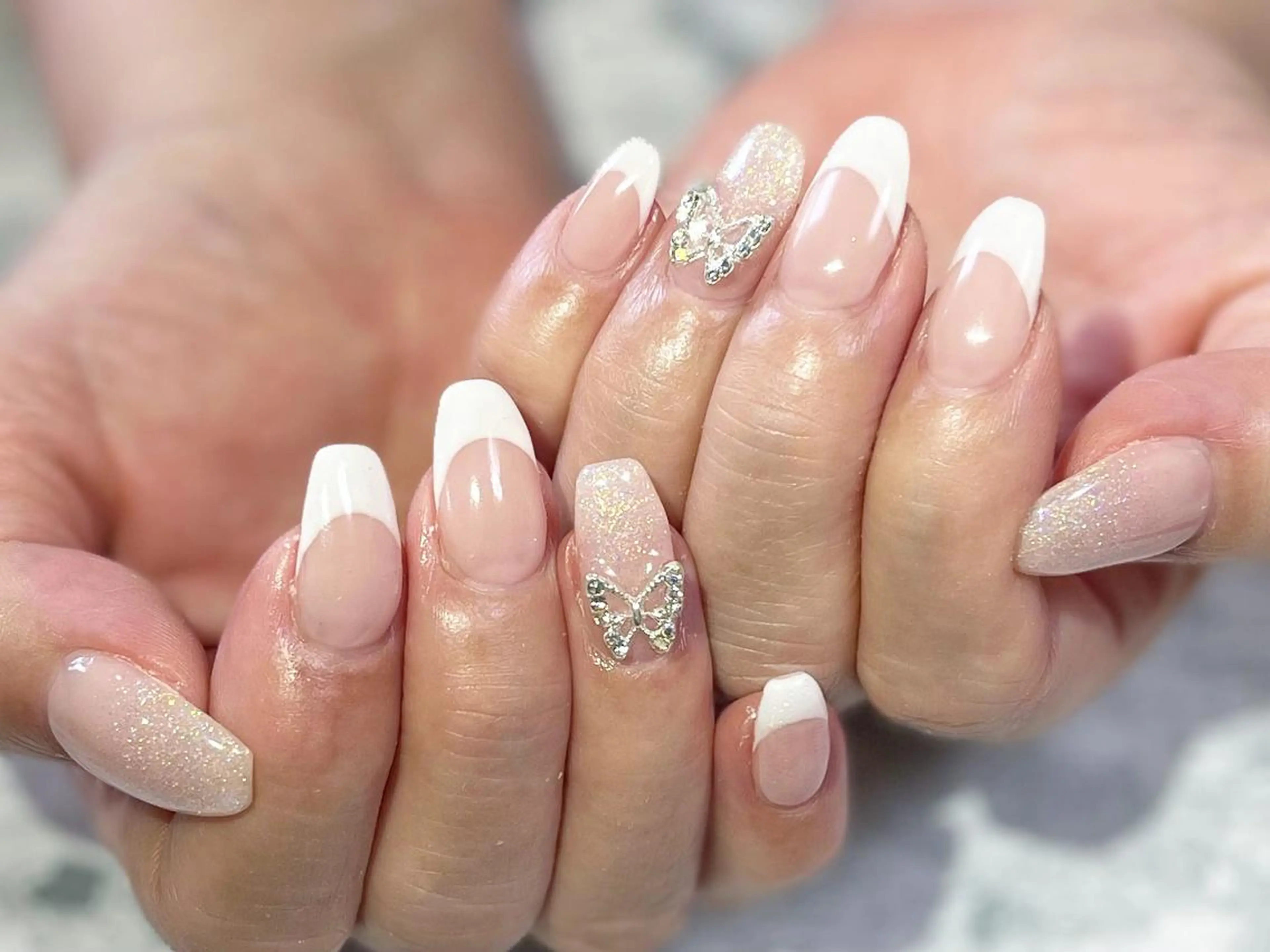 ネイル フットネイル フレンチネイル ニュアンスネイル シンプルネイル 春ネイル nail fufla ♡yamane♡のネイルデザイン