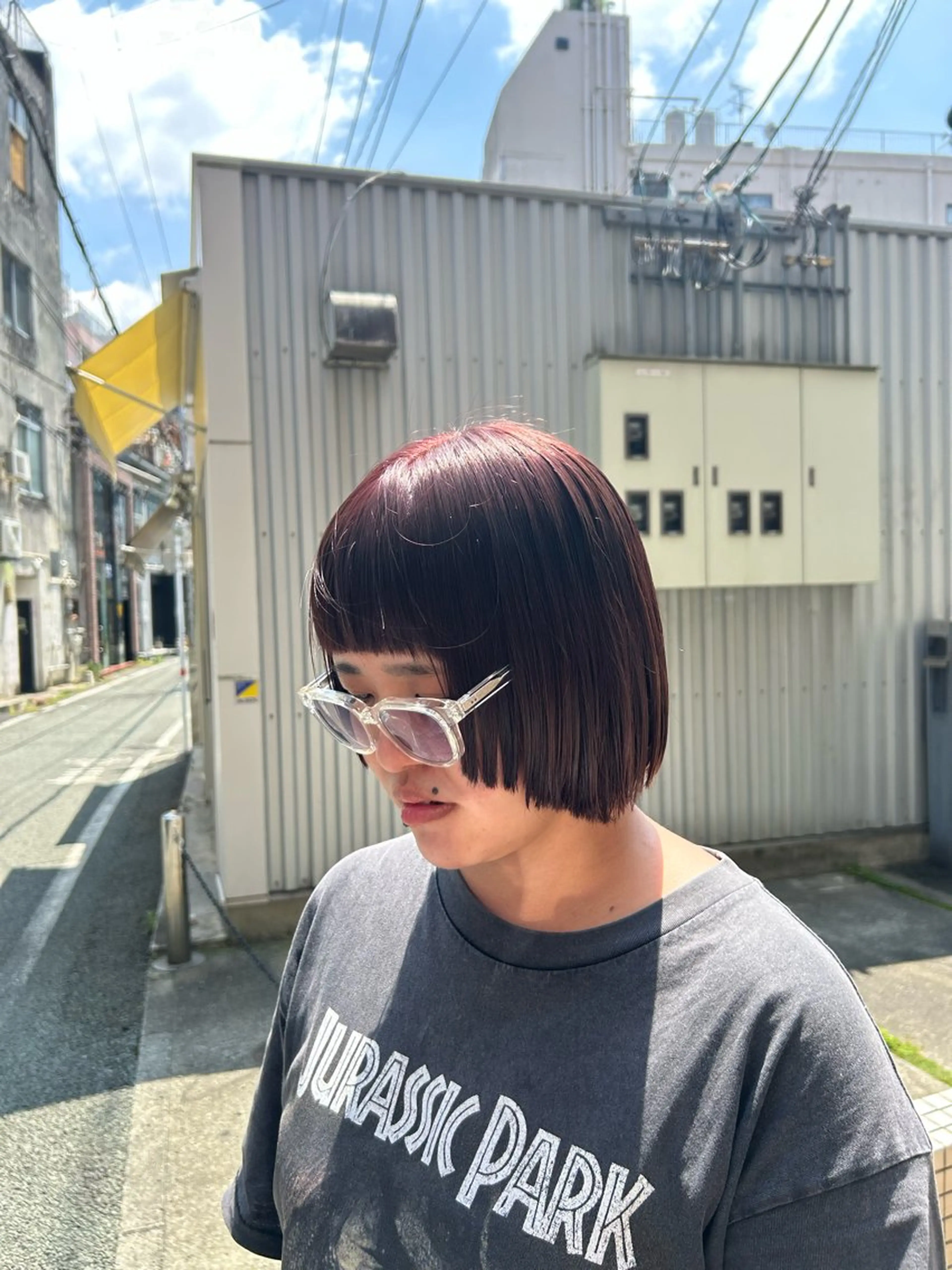 カラー カシス 透明感カラー レッドカラー ヘアカラー Misaki / ruen 艶カラーのヘアスタイル