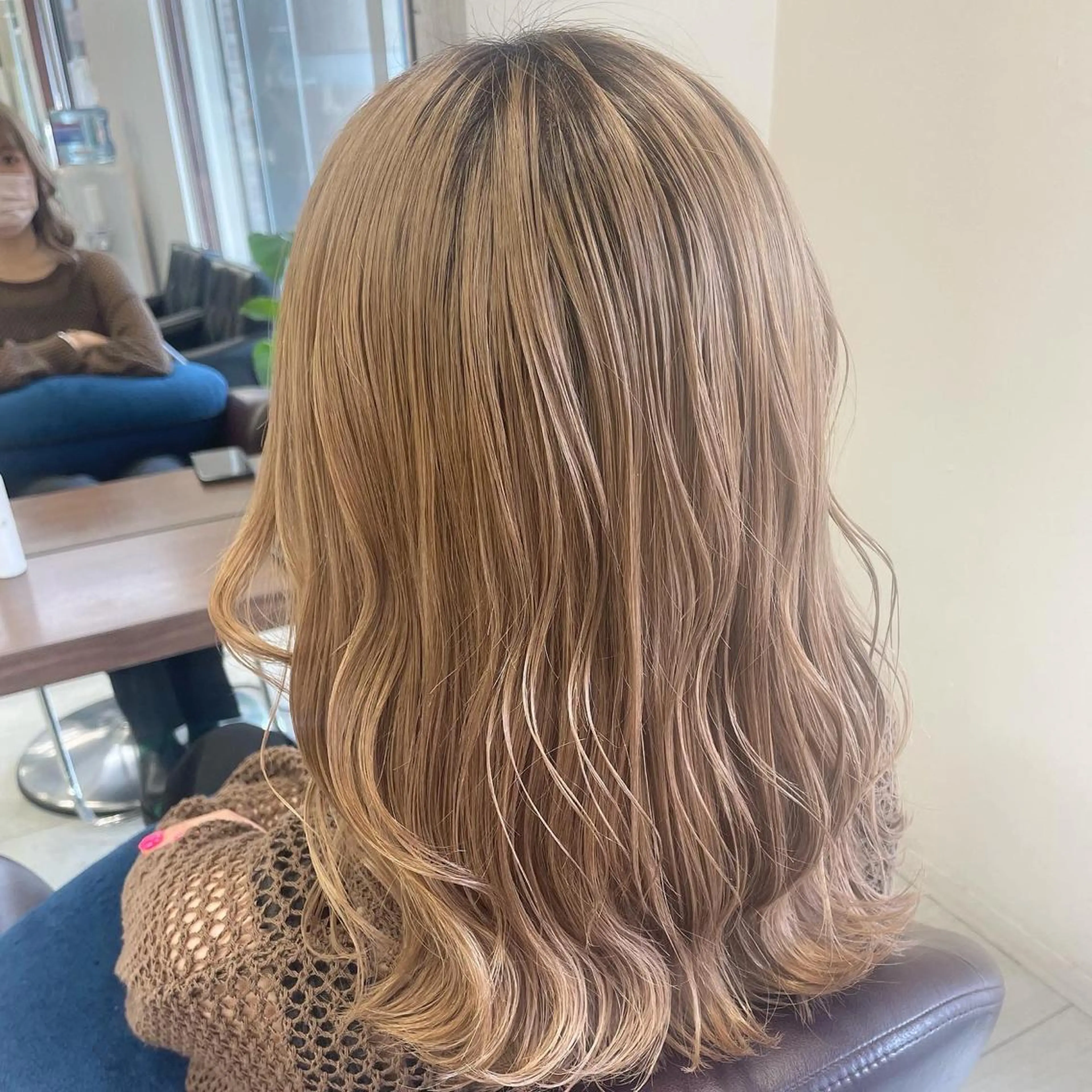 セミロング ダブルカラー/韓国 ヘア/さわのあかねのヘアスタイル