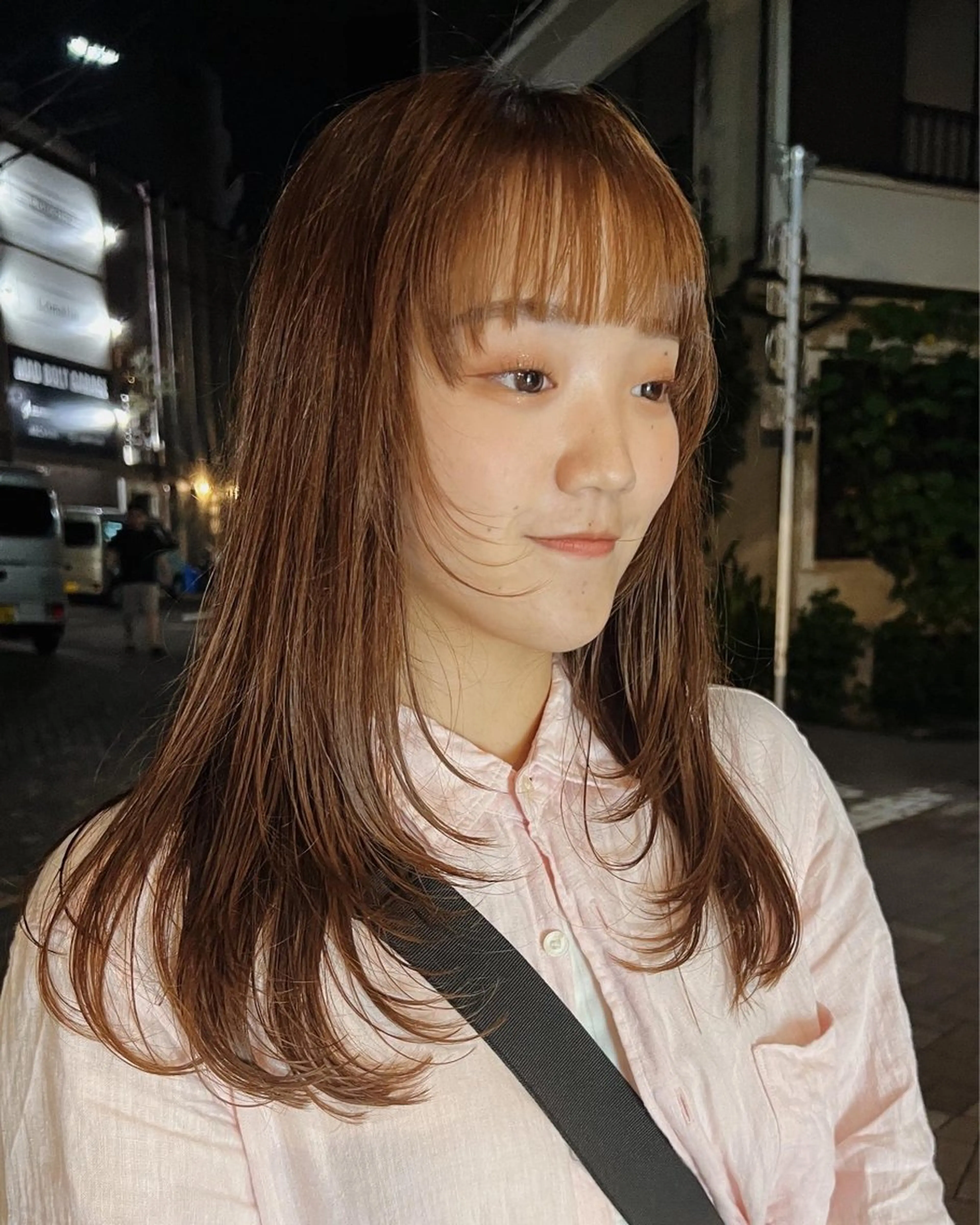 ロング カラー パーマ ロングレイヤー くびれヘア 顔まわりレイヤー 韓国風ヘア くびれレイヤー ショートヘア原宿 fifth コシのヘアスタイル