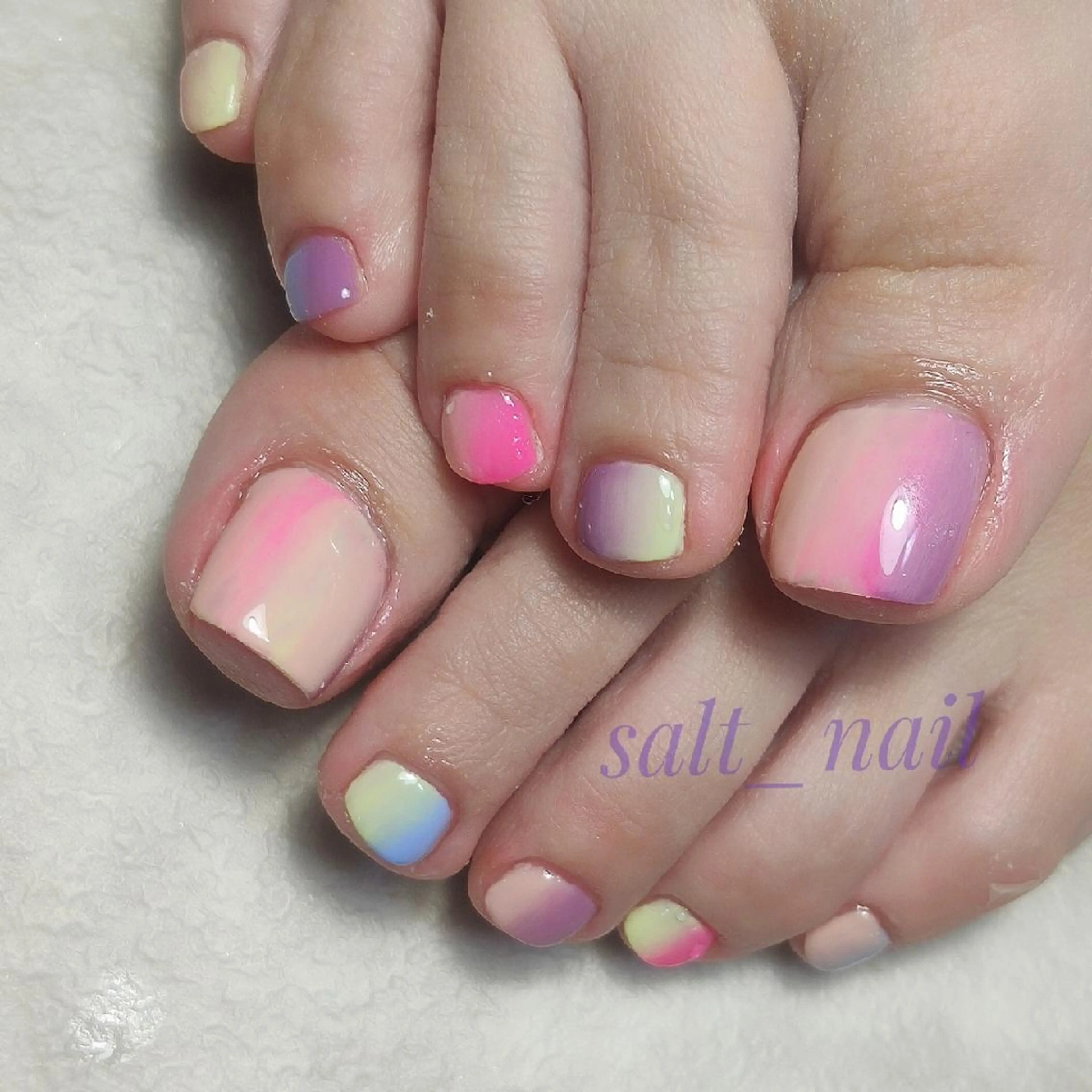 ネイル アートネイル グラデーション 個人サロン saltnailのネイルデザイン