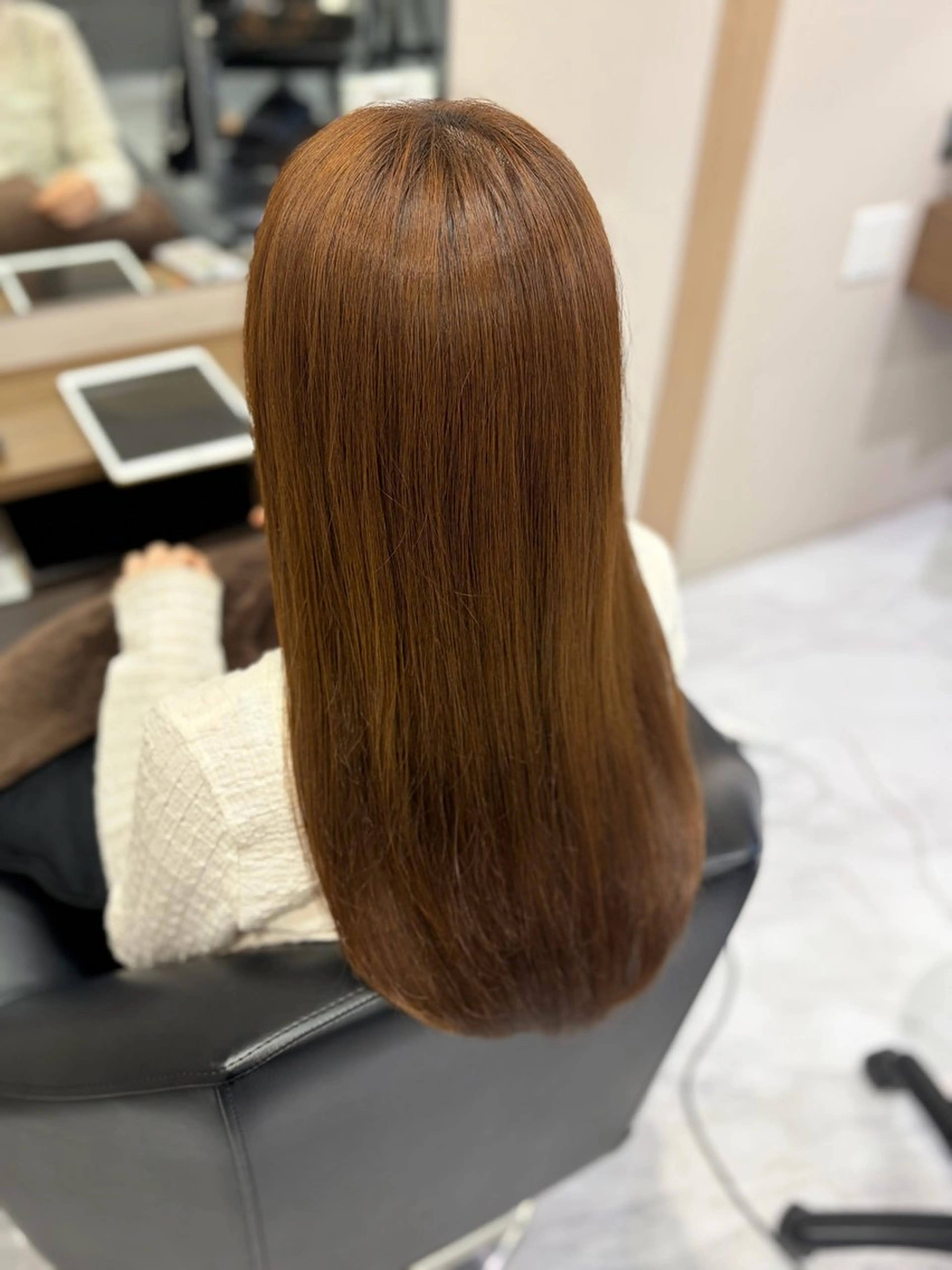 ロング カット 縮毛矯正 山中麗美 / モデル募集のヘアスタイル