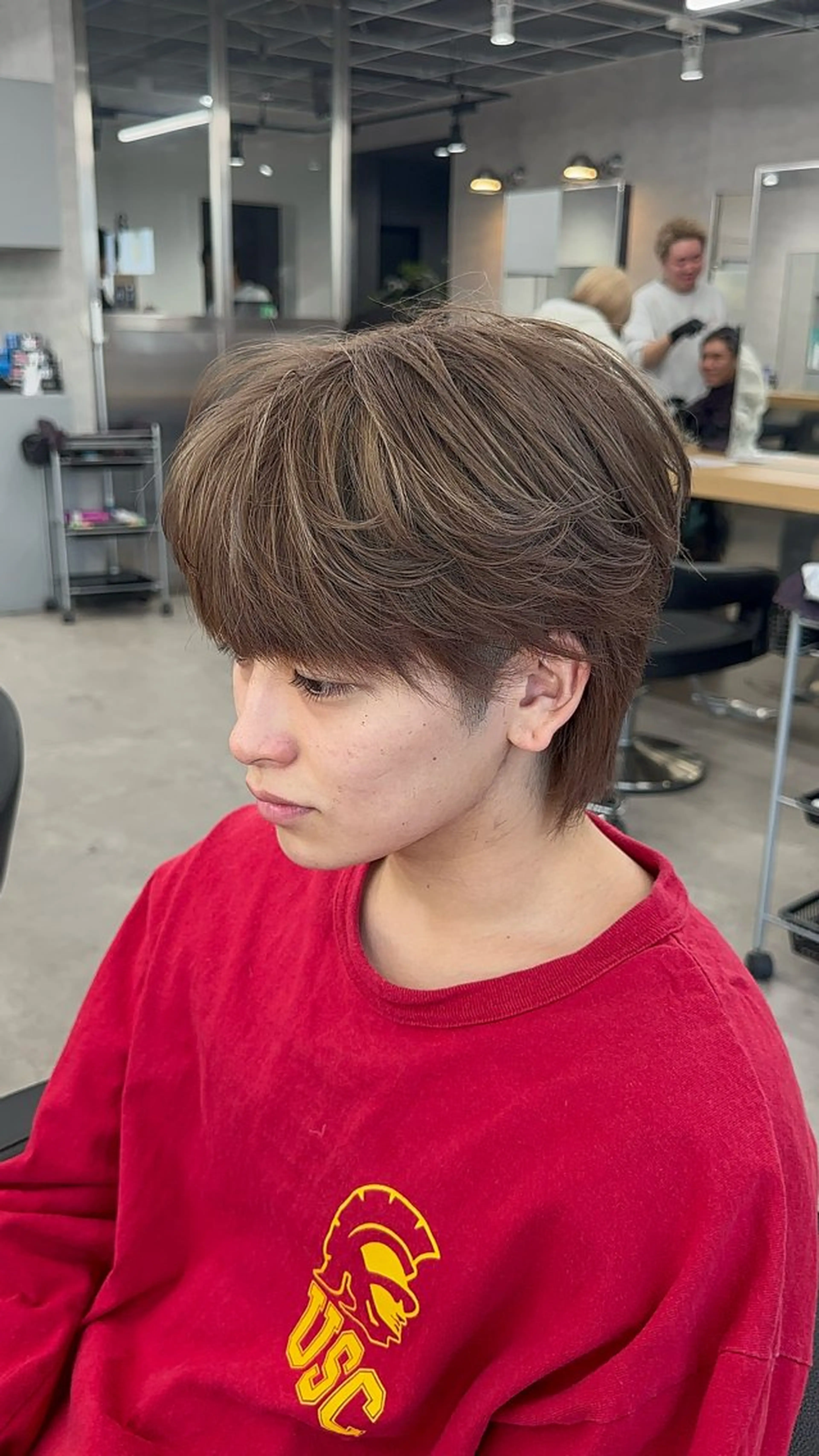 🇰🇷人気No.1 韓国風メンズカットパーマモデルの様な憧れられる髪へ！ニュアンスパーマ、シャドウルフパーマの写真