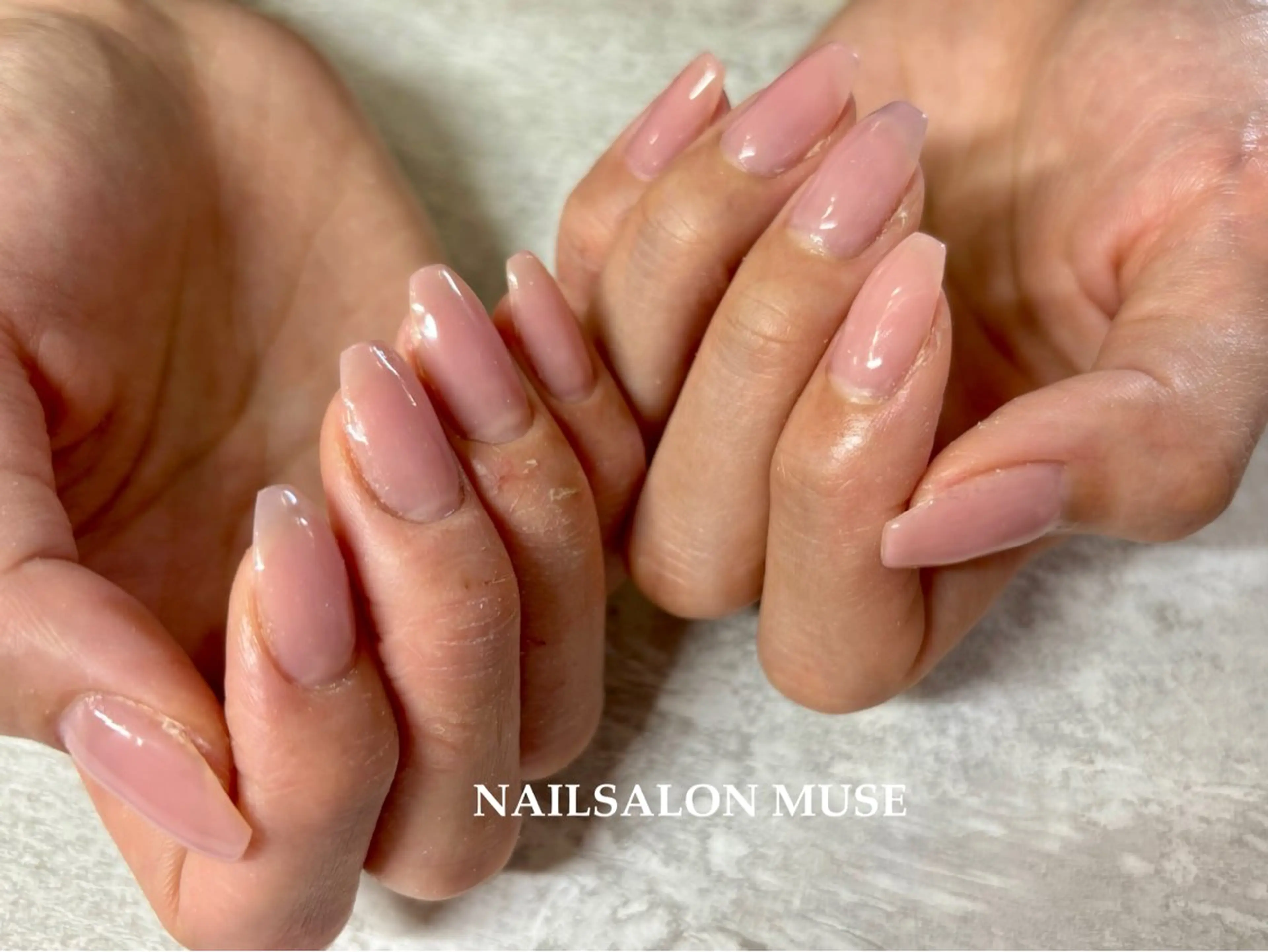 ネイル ジェルネイル ワンカラーネイル パラジェル ピンク ハンドネイル Nail Salon MUSE    Aiのネイルデザイン