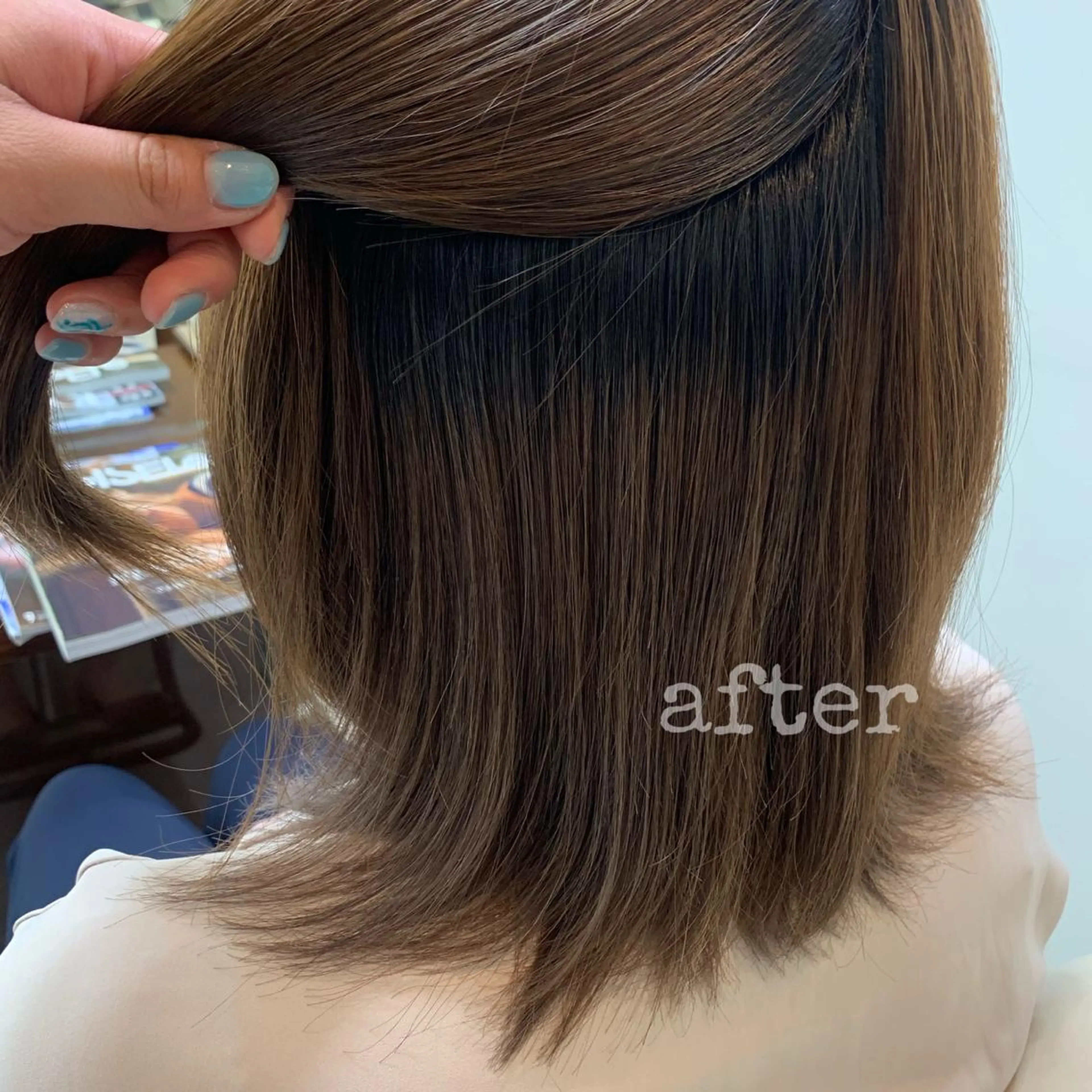 ミディアム 縮毛矯正 黒田 優衣のヘアスタイル