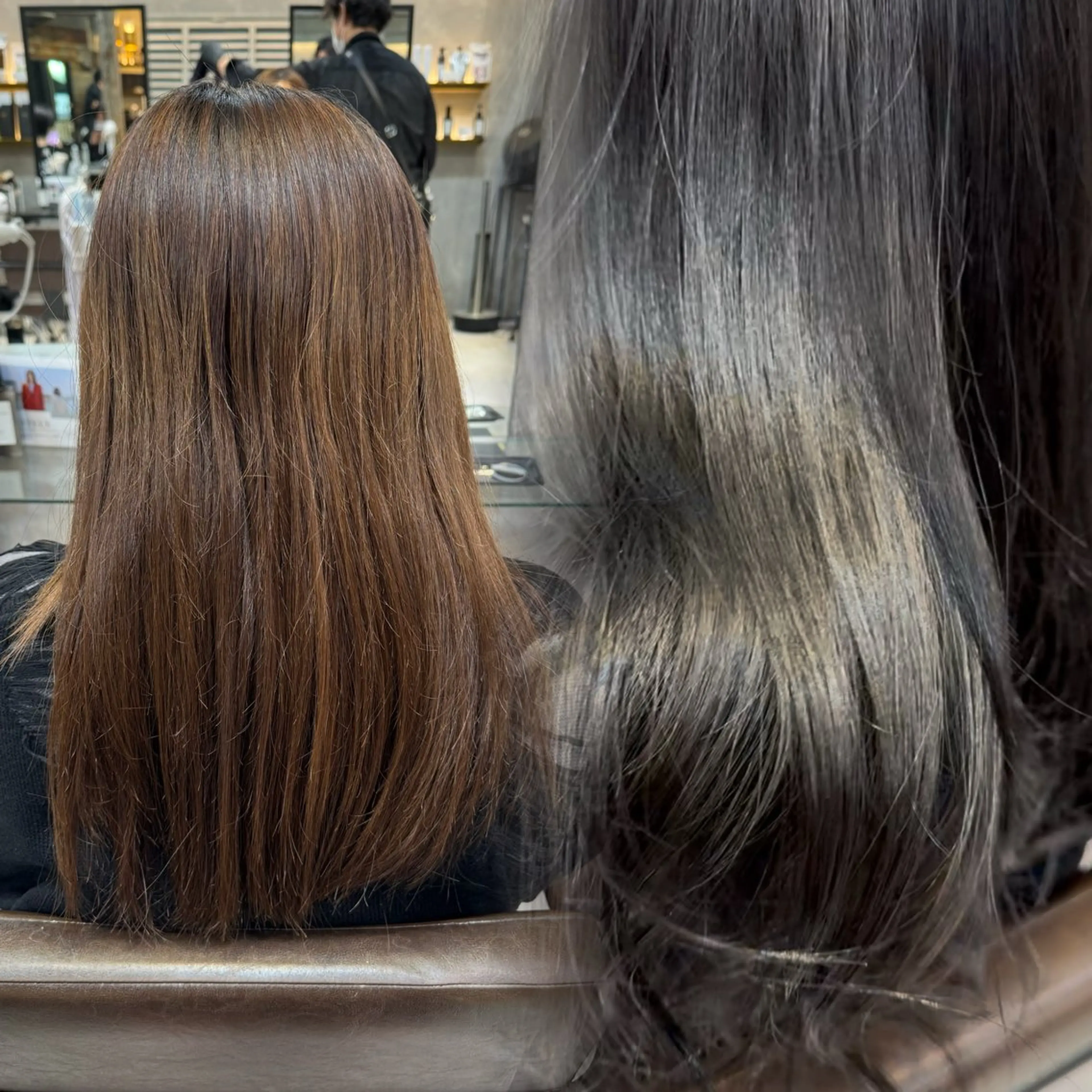 ロング ヘアカラー rioカットカラー ♡韓国レイヤーのヘアスタイル