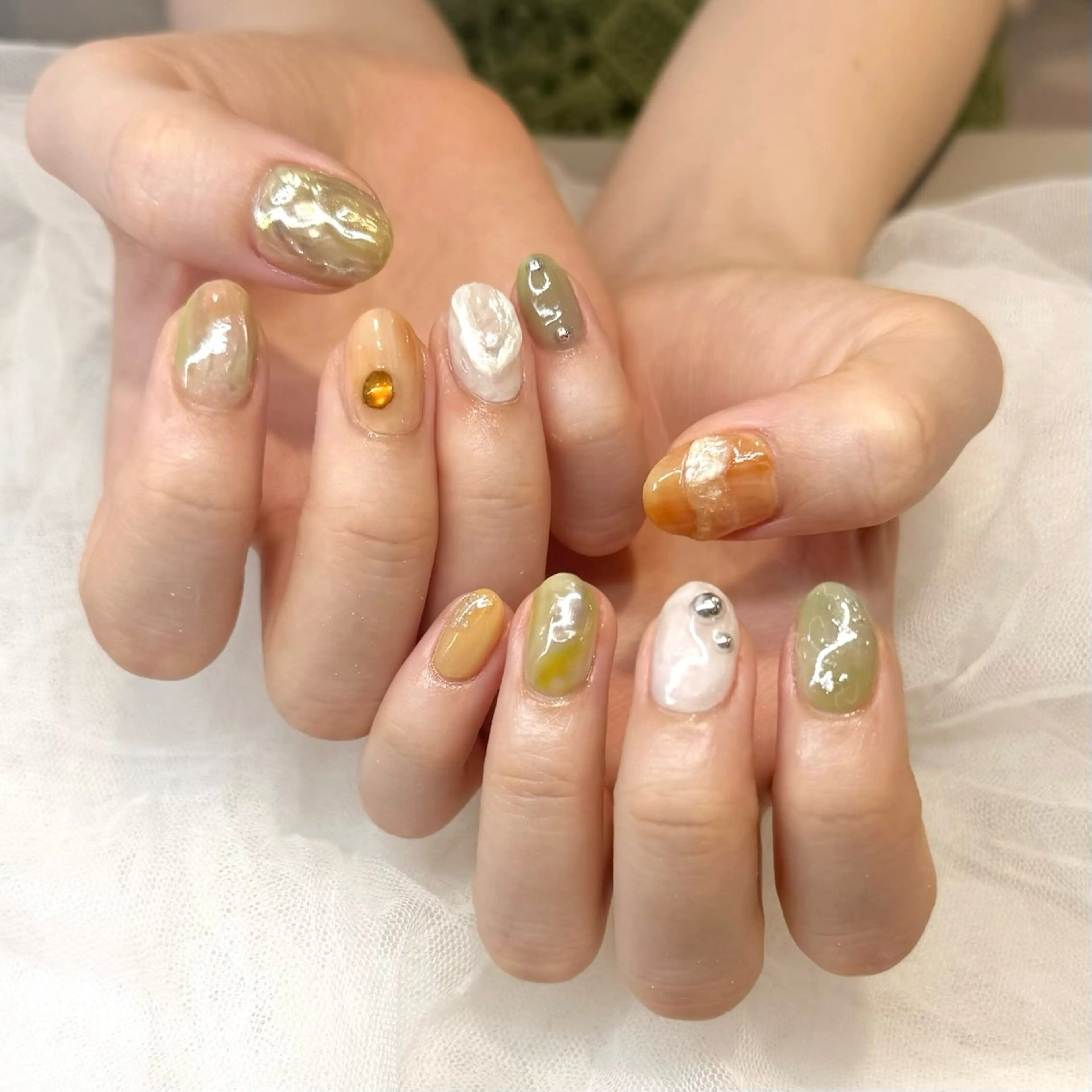 ネイル ハンドネイル 新井 ひなののネイルデザイン