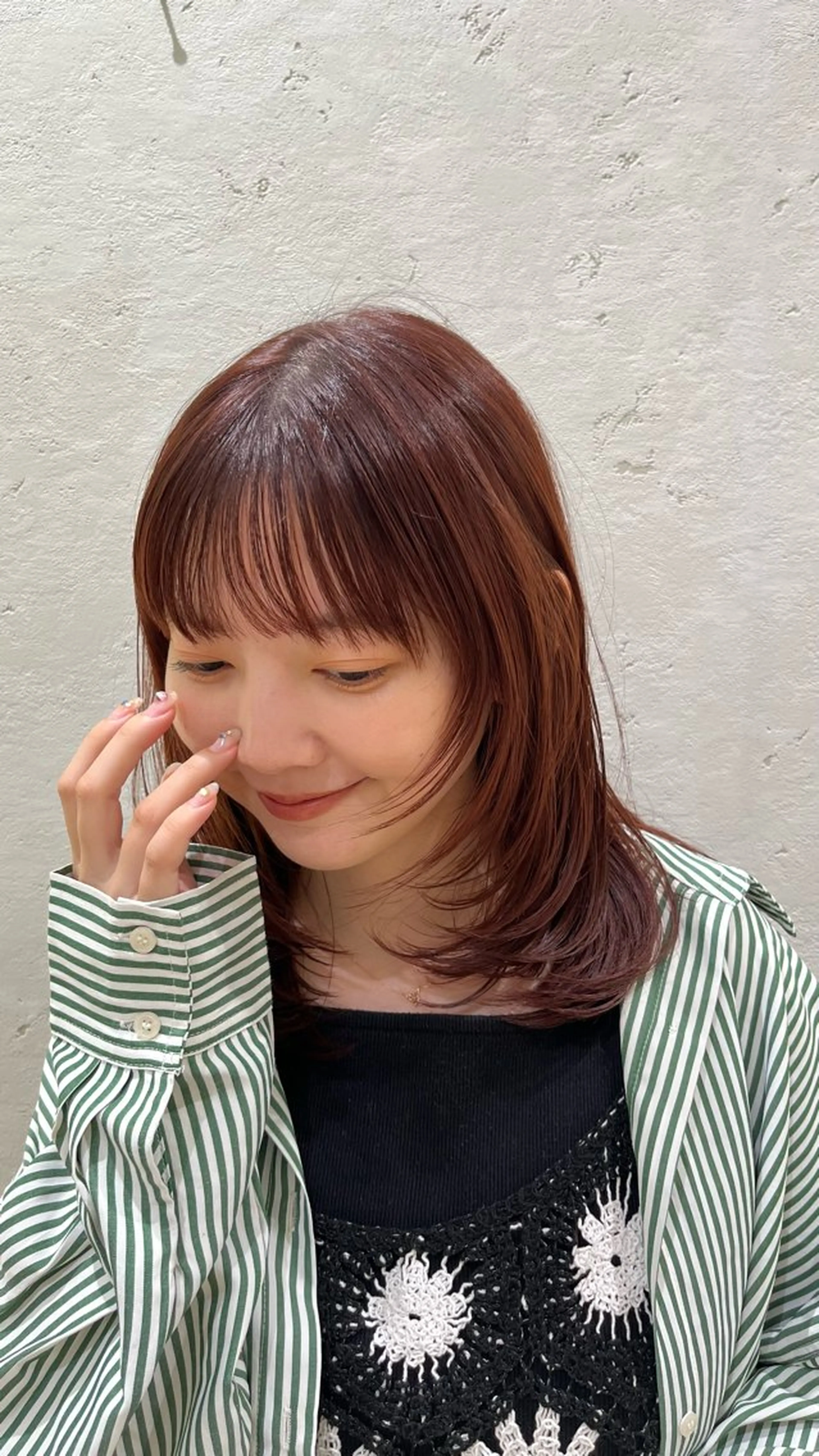 ミディアム 髪質改善 似合わせカット ♥️透明感×抜け感 ベージュ/佑珠♥️のヘアスタイル