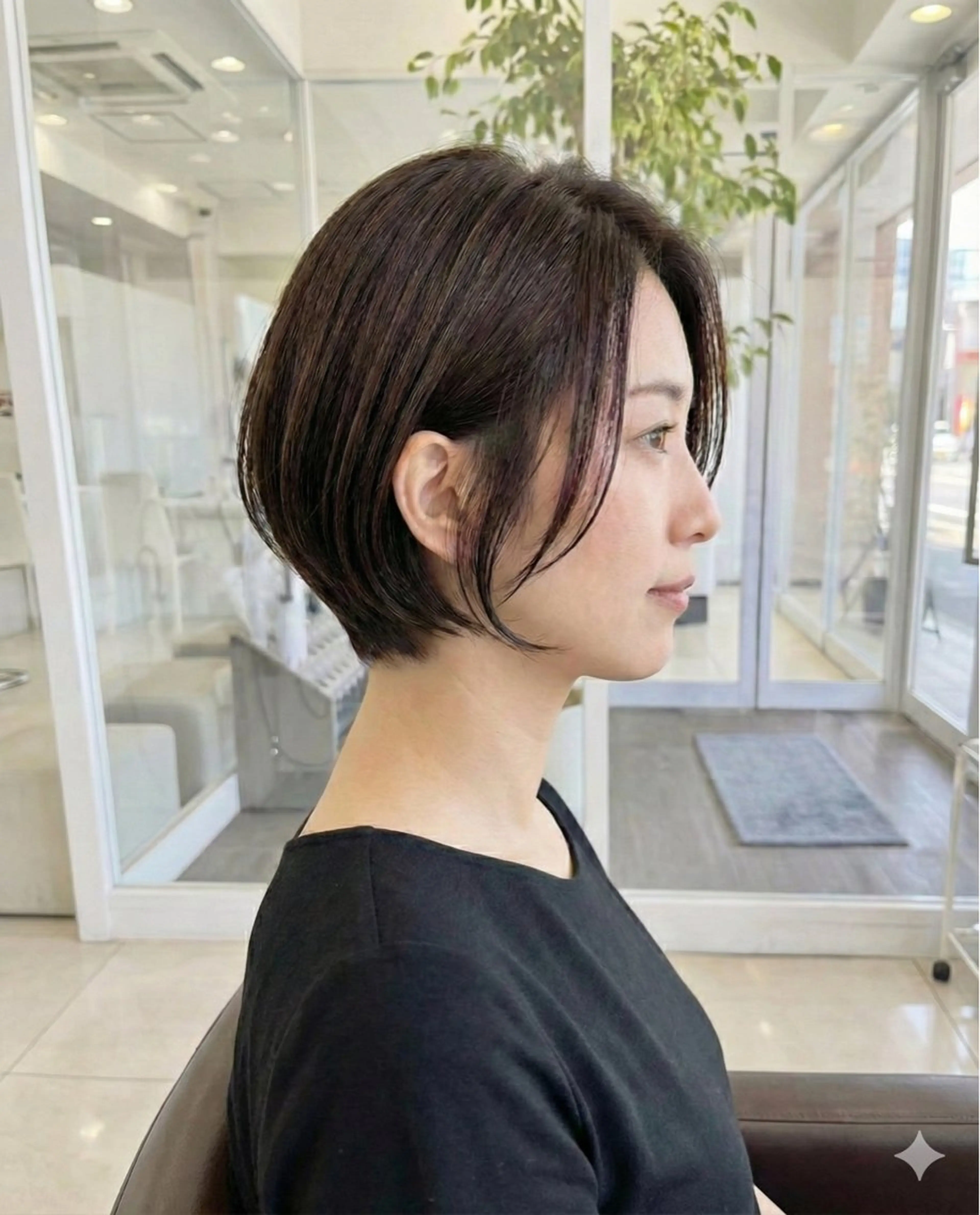 ショート カラー ショートボブ 丸みショート ボブ 顔周りカット レイヤーカット カット ヘアカラー トリートメント 🌿京都丸みショート /小倉徒歩4分/多田のヘアスタイル
