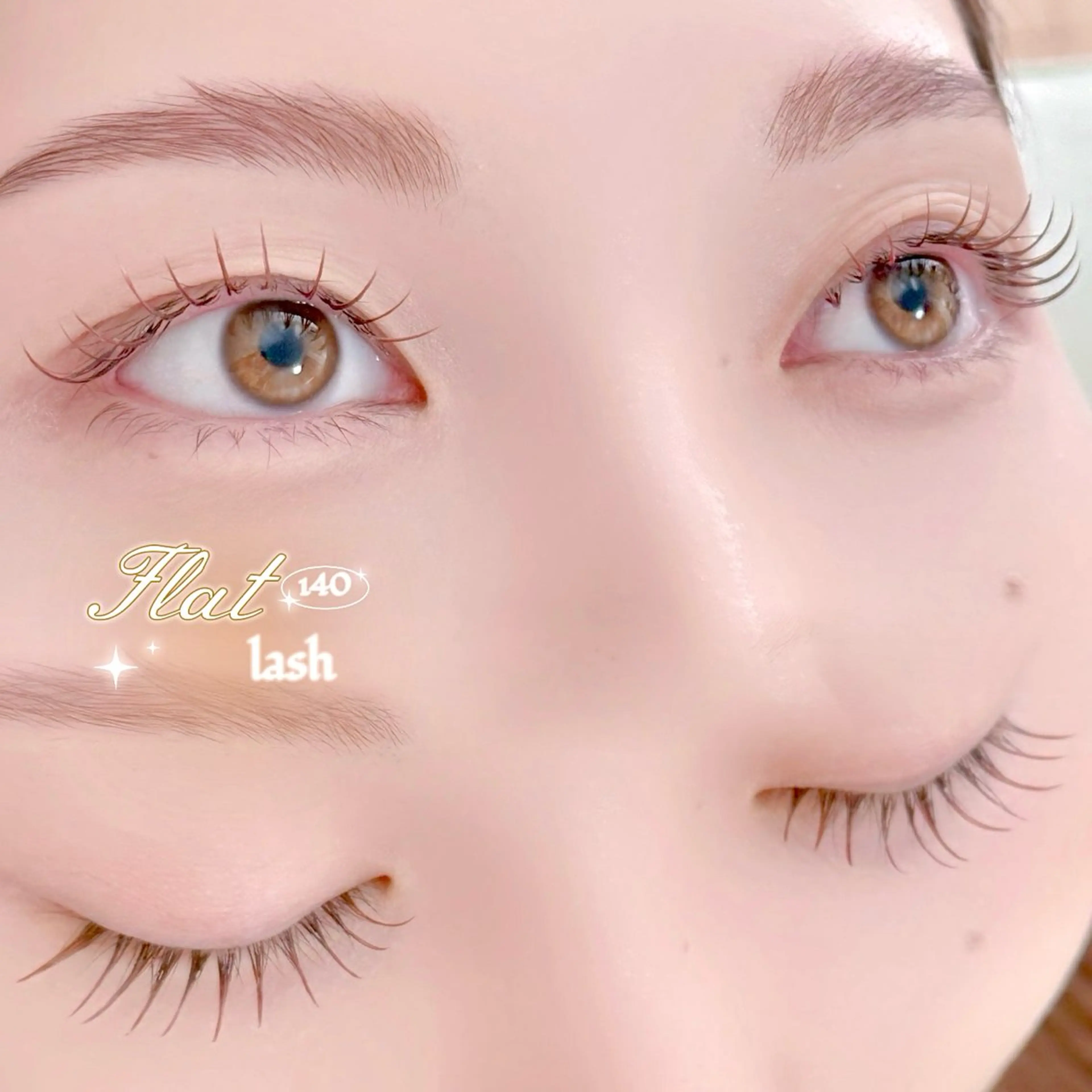 マツエク・マツパ Cカール カラーマツエク 目尻長め マツエク Le'a福山 愛佳のマツエク・マツパデザイン