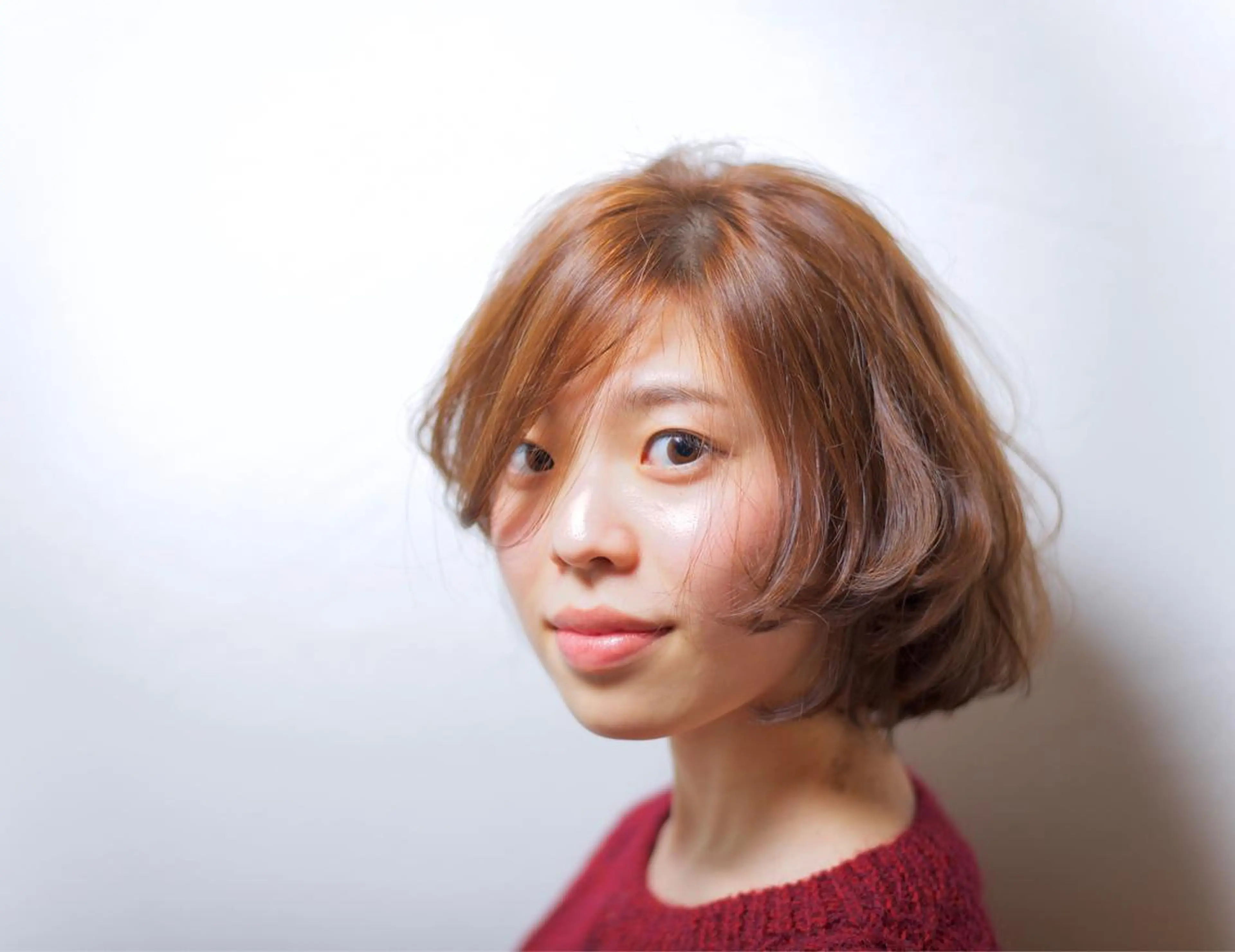 ショート カラー パーマ ボブレイヤー ボブ レイヤーカット 【白髪ぼかし 専門GBG】自由が丘のヘアスタイル