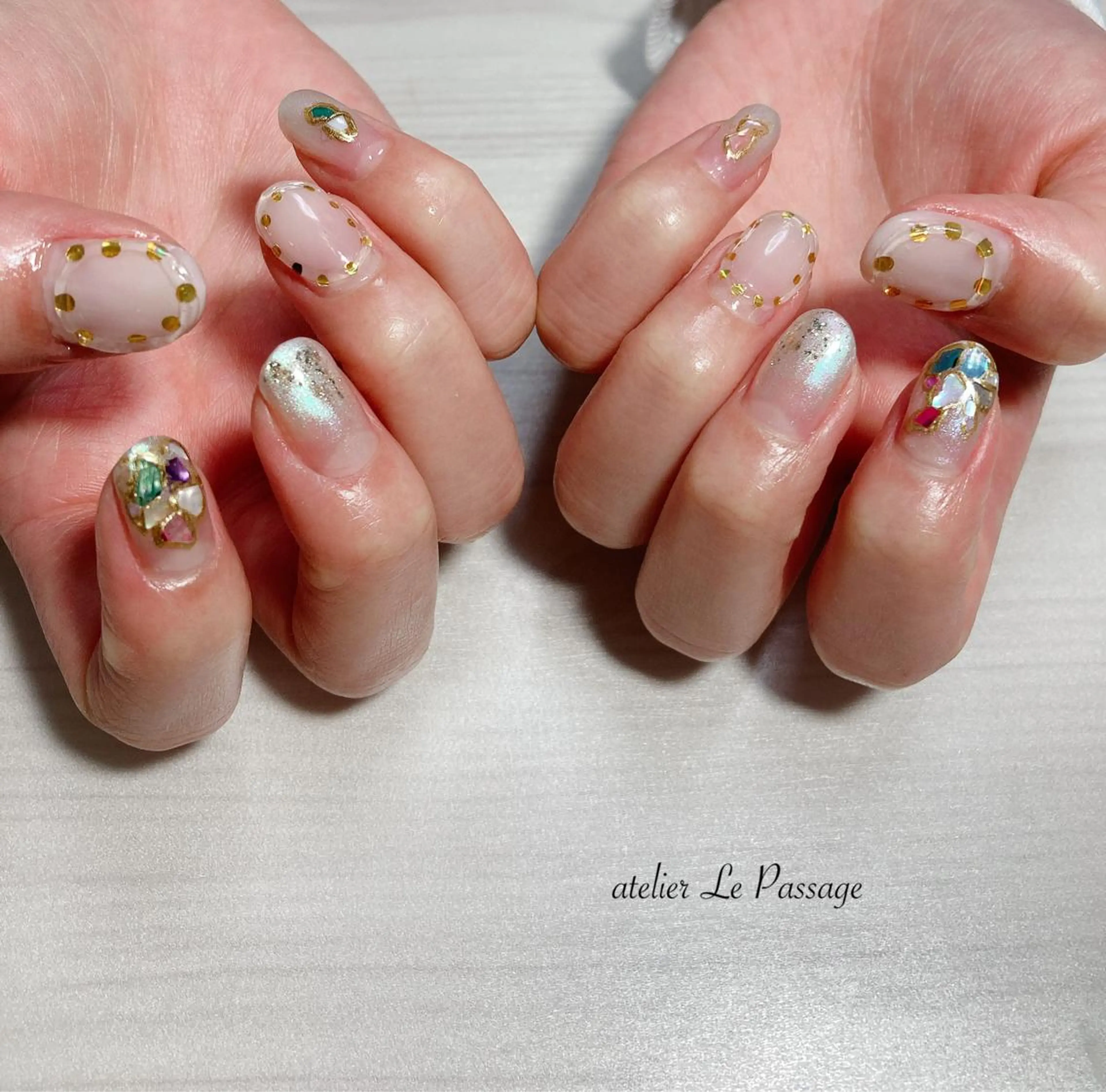 ネイル ジェルネイル ニュアンスネイル オフィスネイル パラジェル 春ネイル h nakatsukaのネイルデザイン