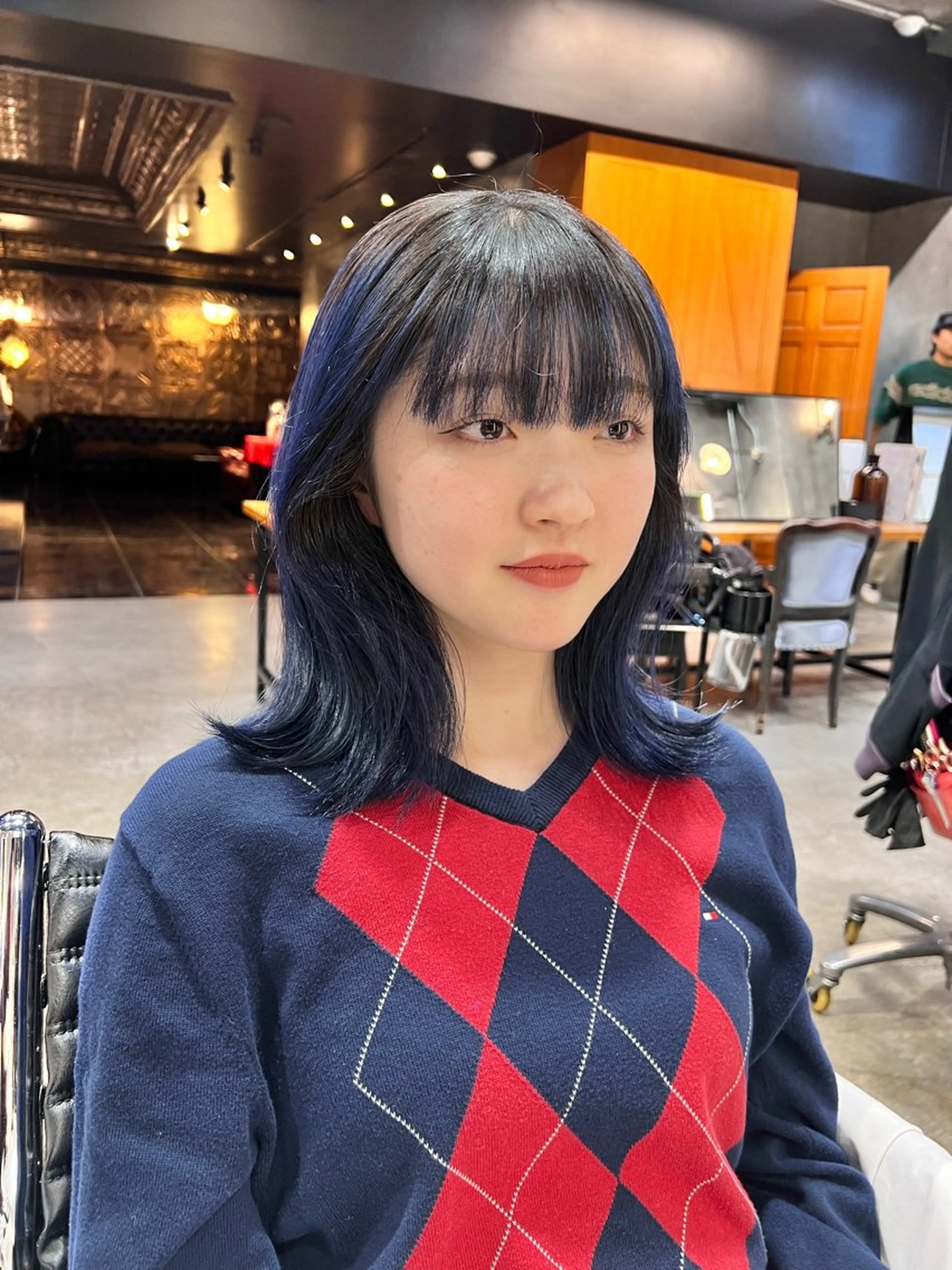 ミディアム カラー カット ヘアカラー haco＋所属・圧倒的デザイン力 店長🎨RENAのヘアスタイル