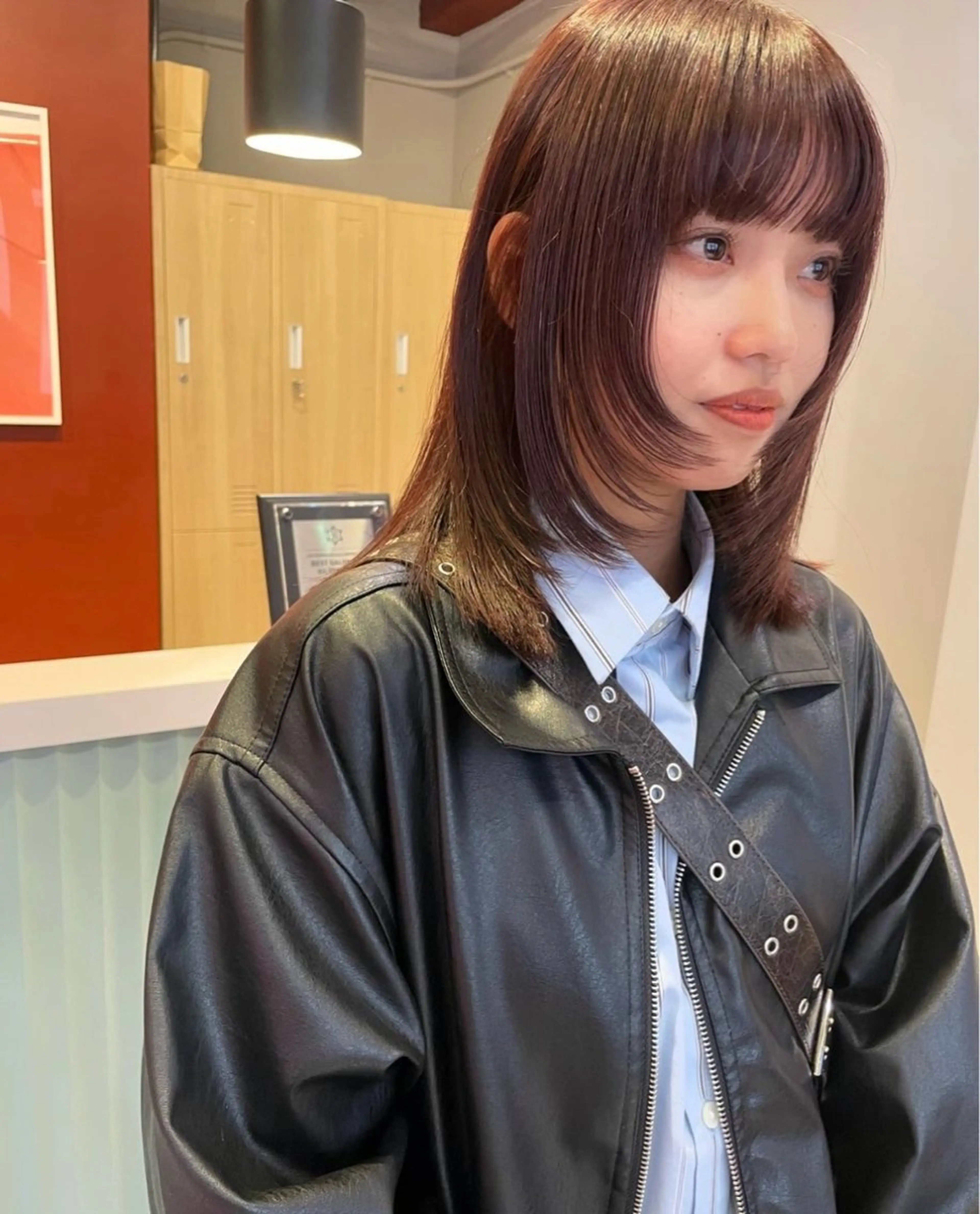 セミロング 顔まわりレイヤー 顔周りカット レイヤーカット 透明感/レイヤーカッ ト/kirara🌼のヘアスタイル