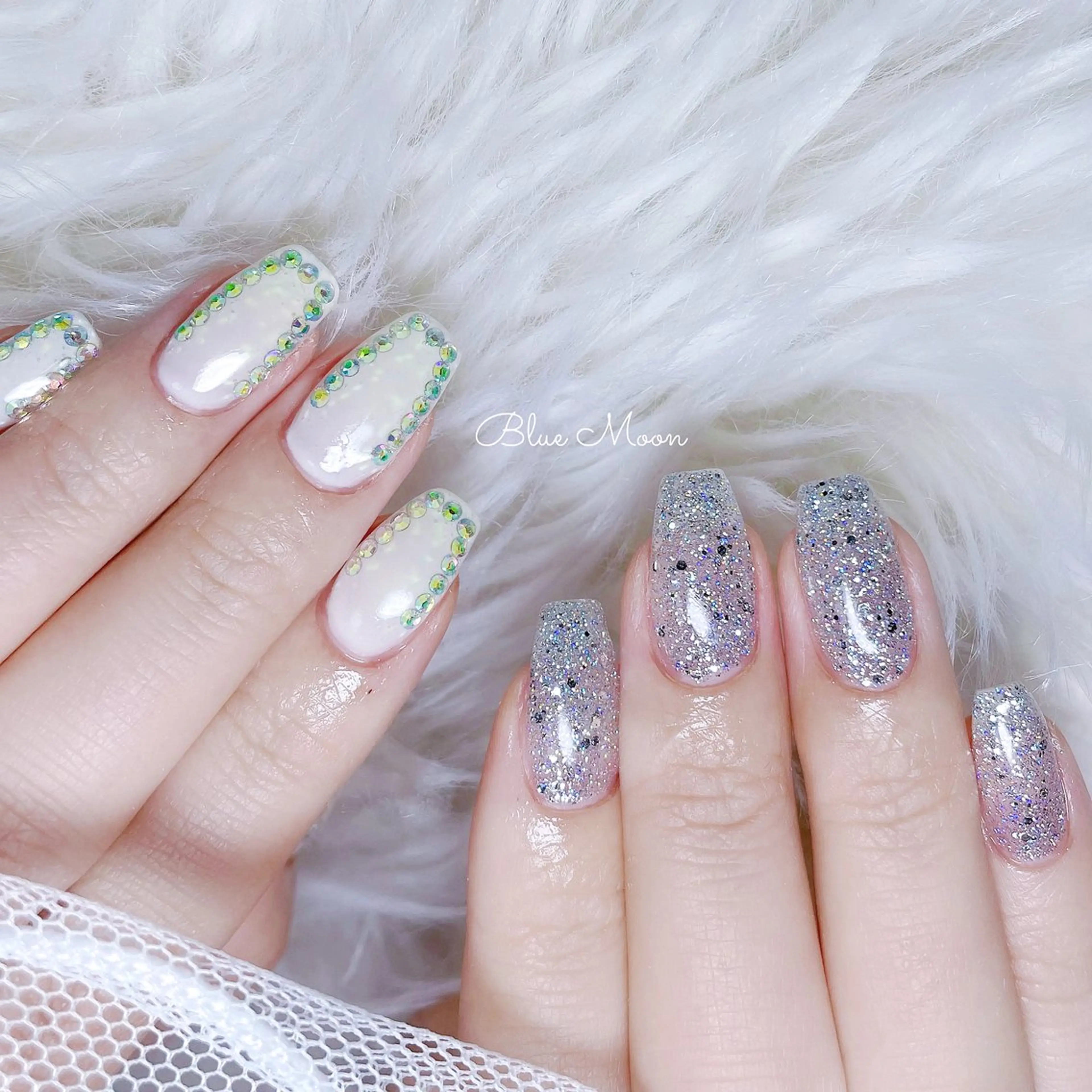 ネイル ストーンネイル ハンドネイル フットネイル ハンドケア nail salon Blue Moonのネイルデザイン