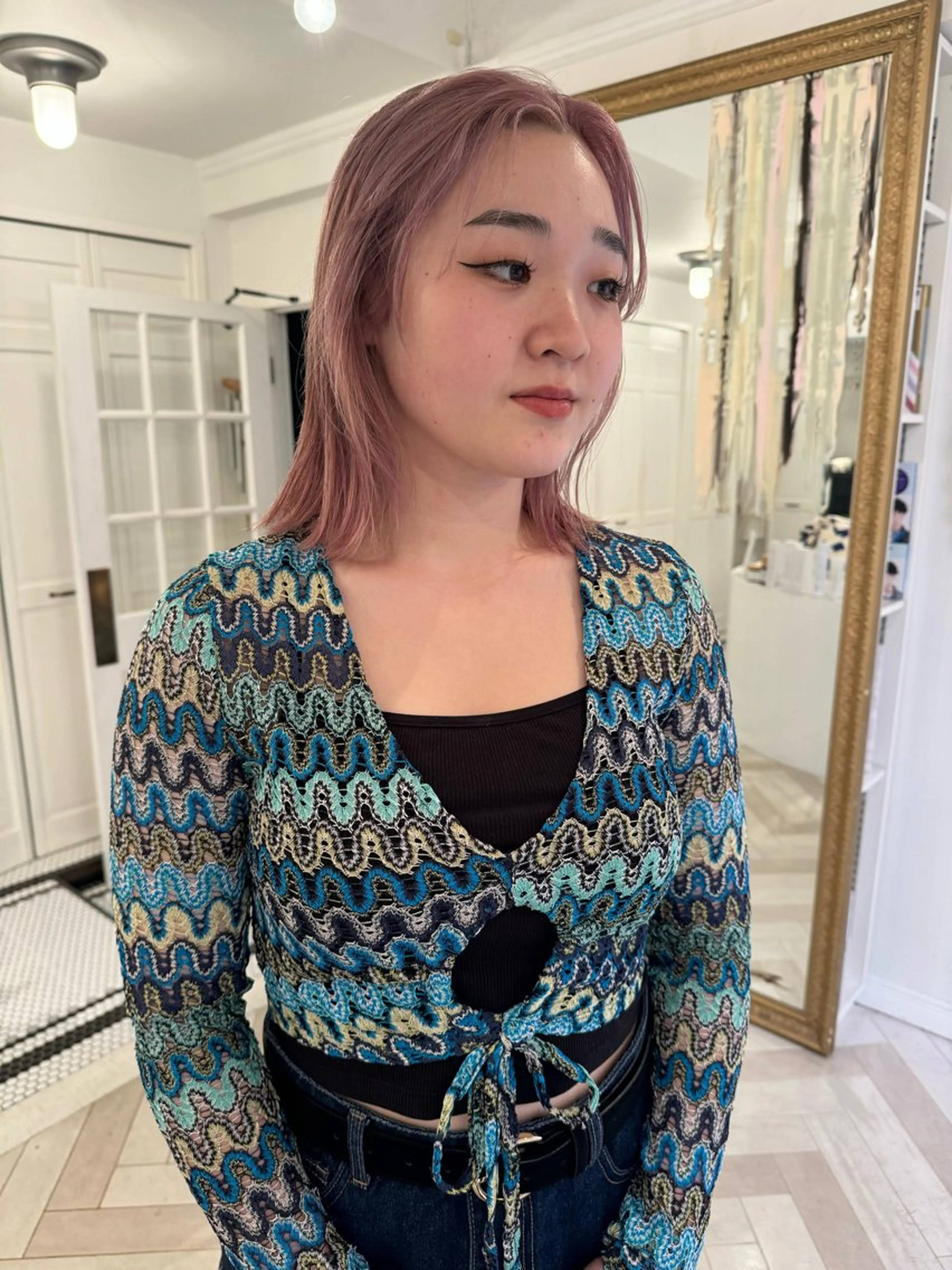 カラー ヘアカラー ブリーチカラー🎀 韓国風/寺門美優のヘアスタイル