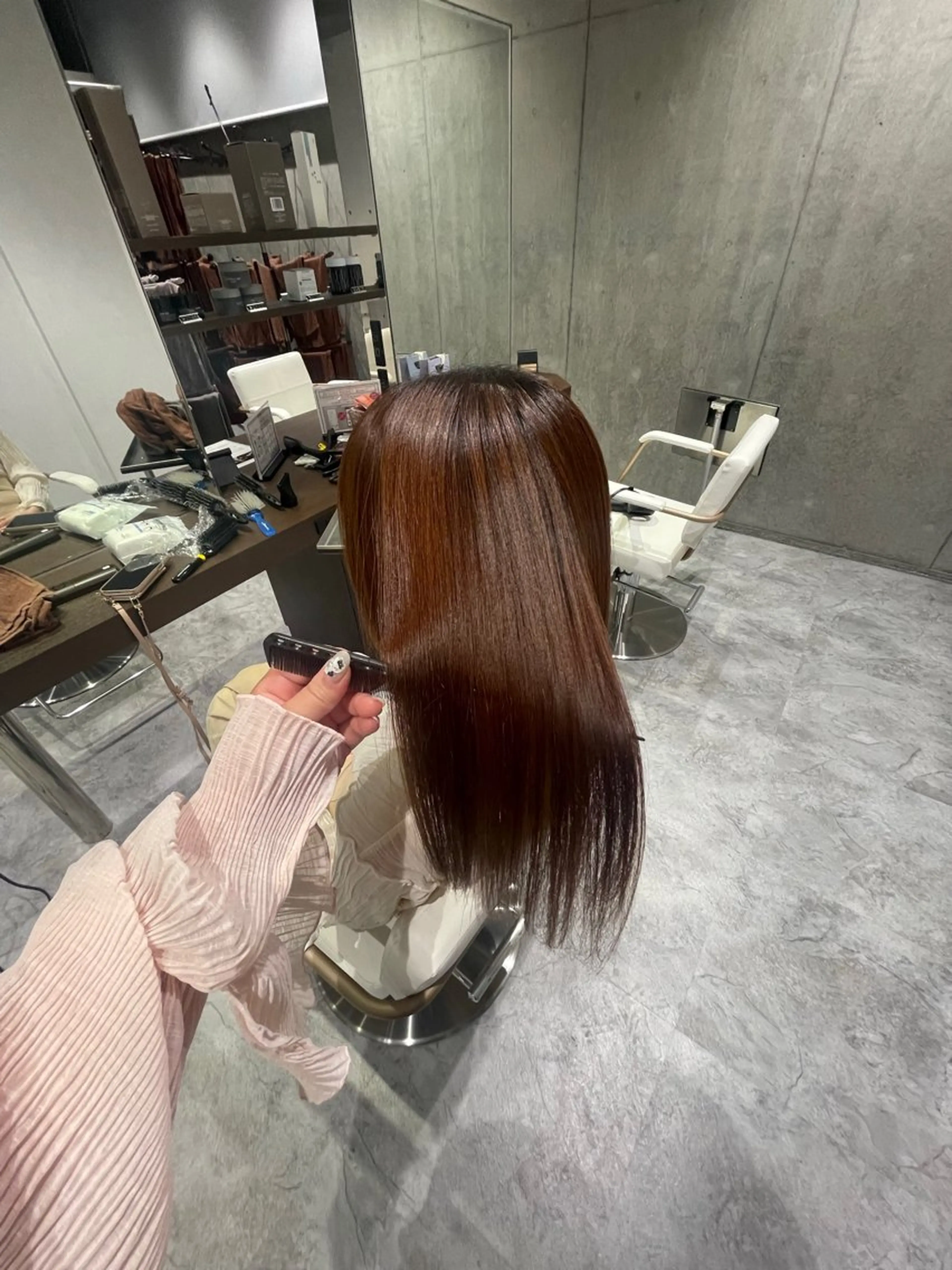 ミディアム パーマ 縮毛矯正 縮毛矯正特化🩰 竹口はるかのヘアスタイル