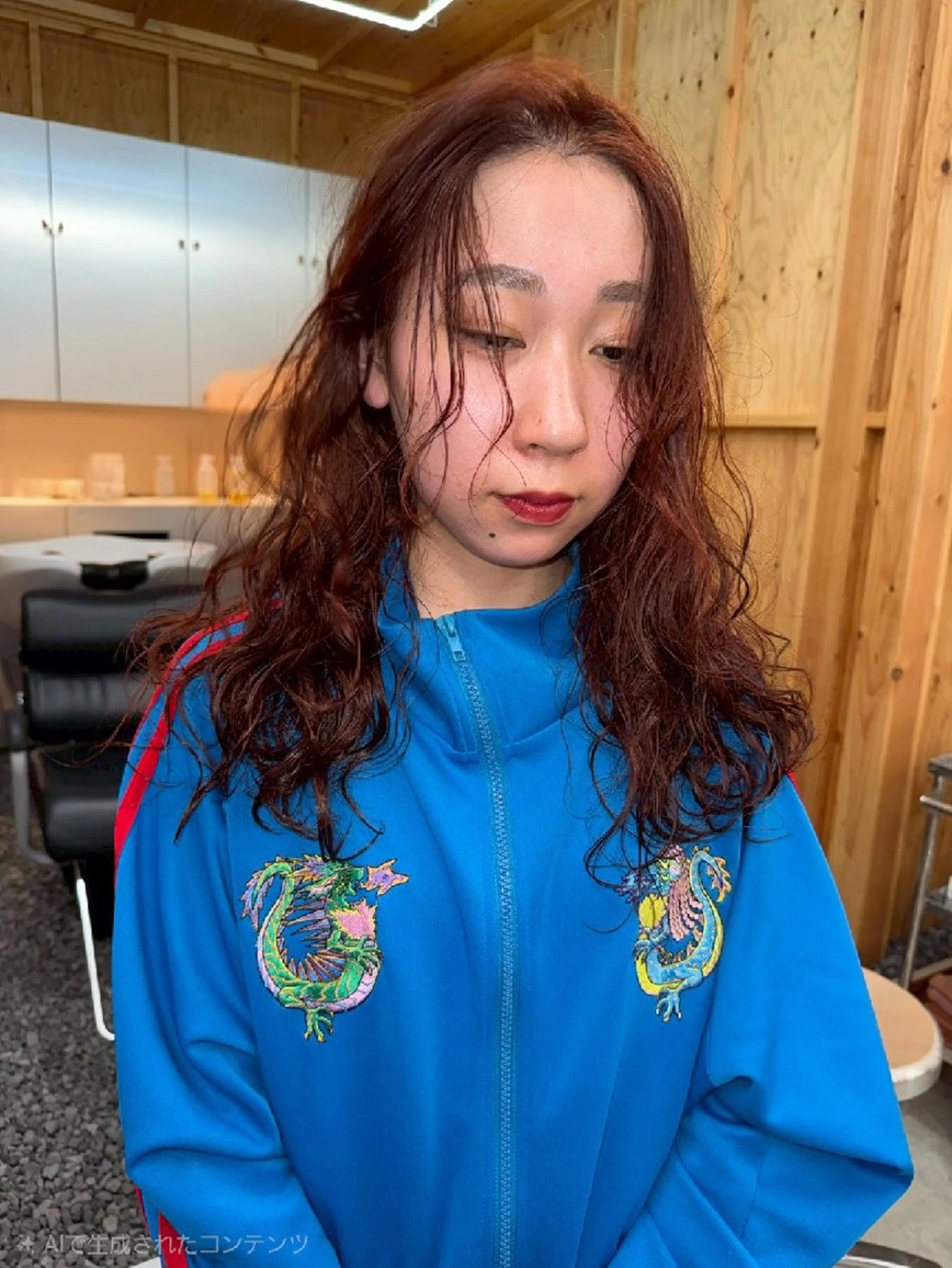 カラー セミロング ブラウンカラー オレンジ オレンジブラウン ヘアカラー トリートメント ケアブリーチ特化 same 🦈のヘアスタイル