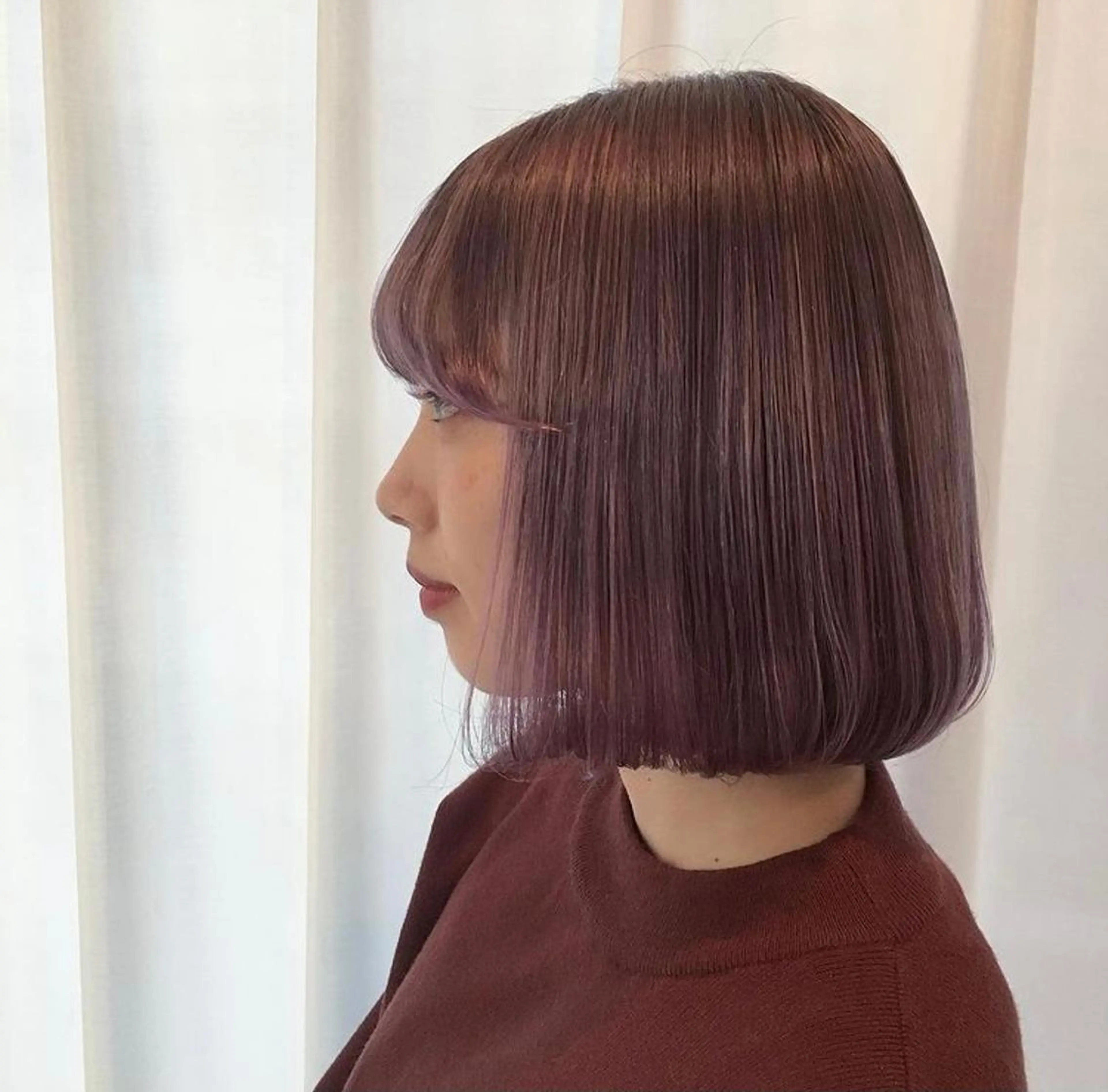 ショート カラー ラベンダーカラー ボブ mizu kiのヘアスタイル