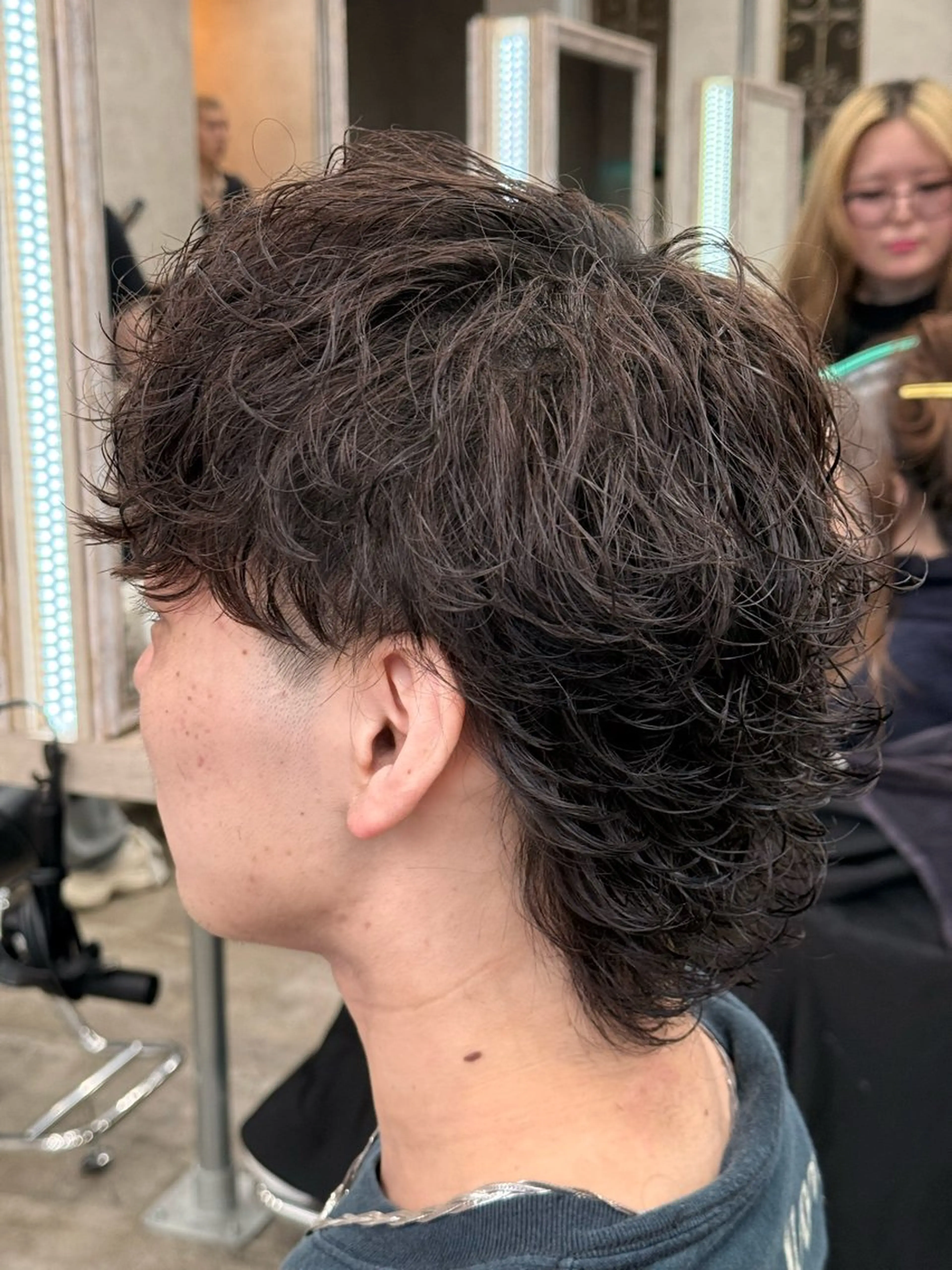 ショート パーマ メンズ メンズパーマ マレットヘア カット パーマ メンズ特化美容師/ 四辻 凱斗のヘアスタイル