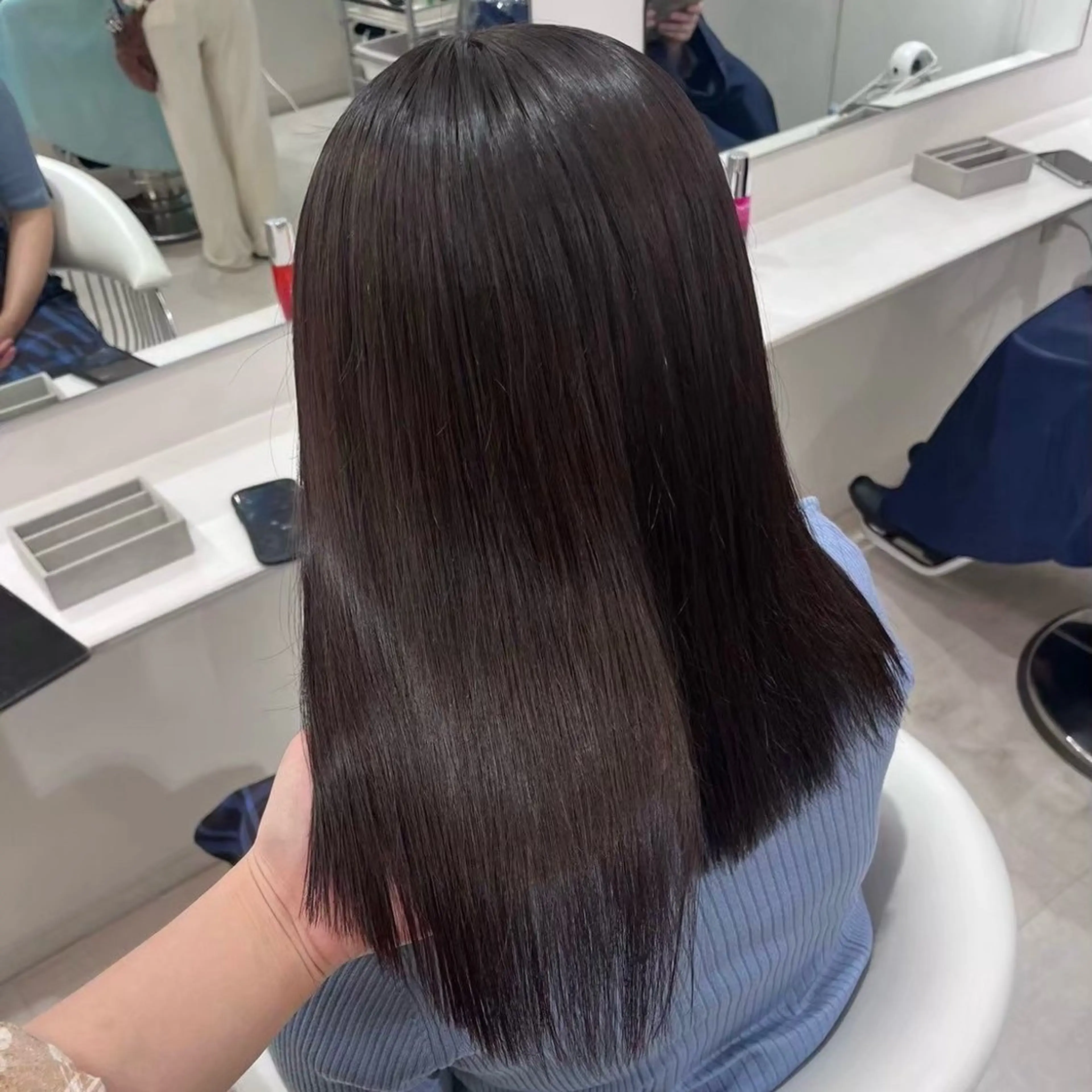 ロング カラー ヘアカラー トリートメント Parve Mix 森 美遥🇰🇷🩶のヘアスタイル