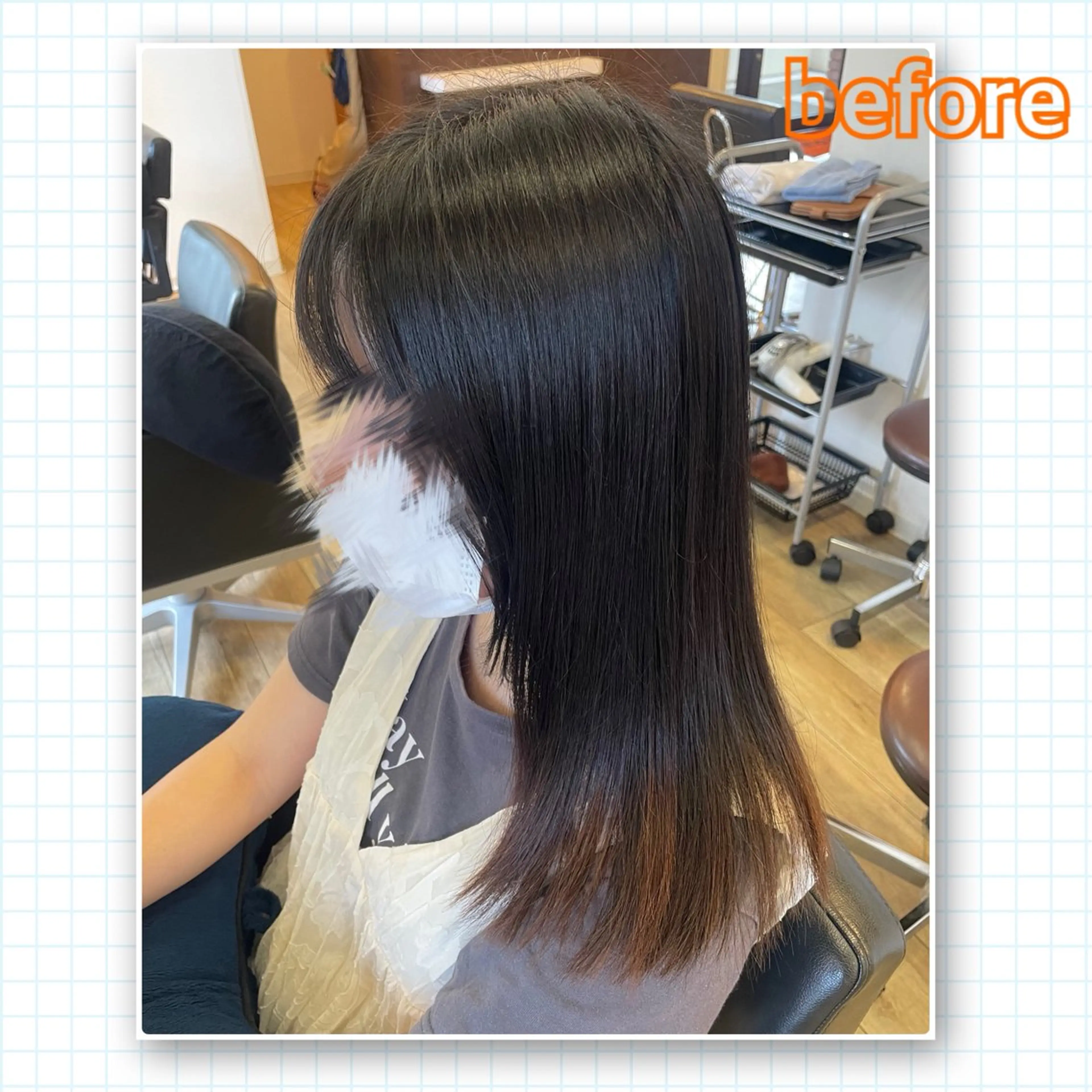 セミロング カット アミーベル🧸🧡 本店✂️しおりのヘアスタイル