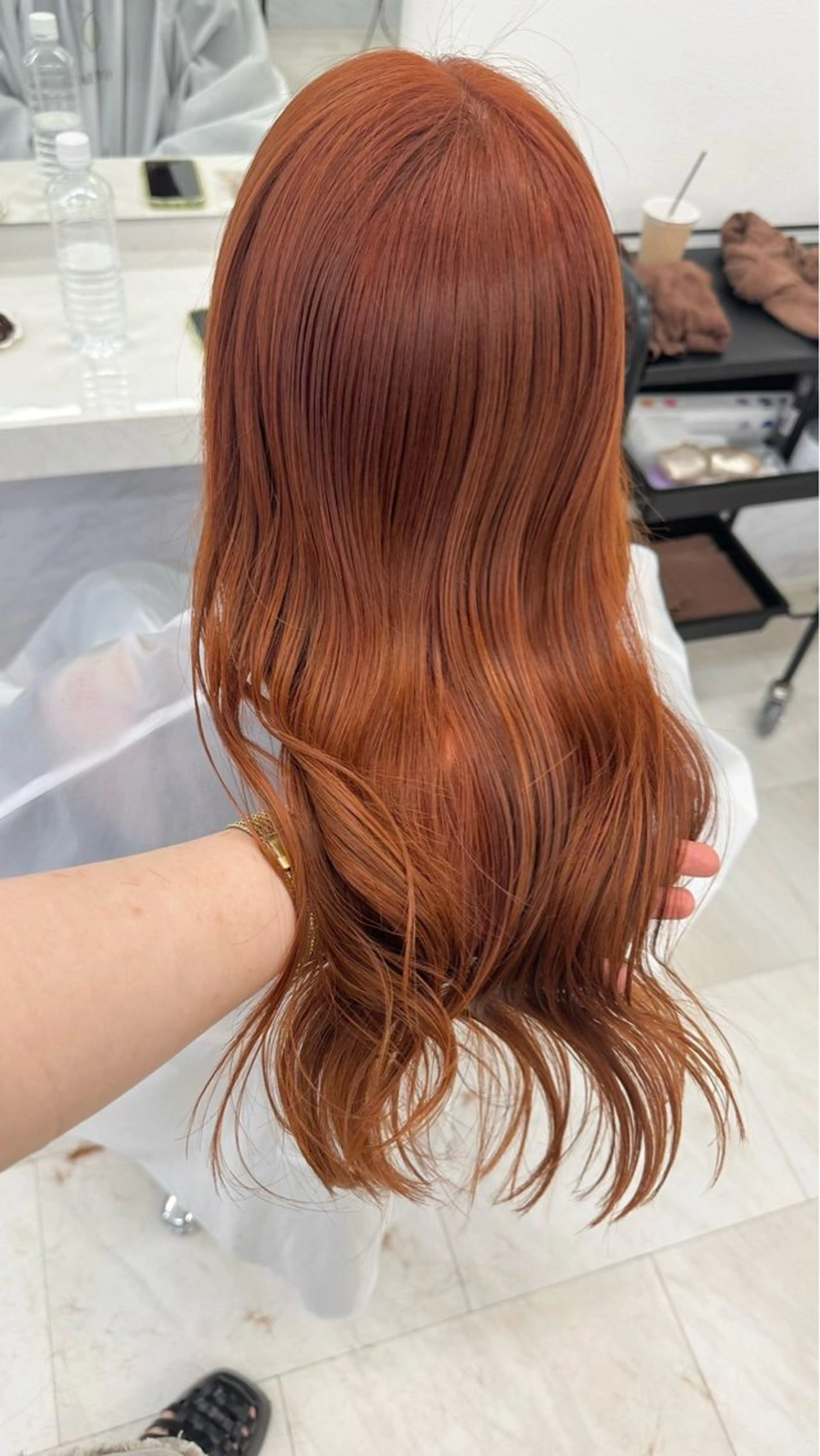 セミロング カラー ヘアカラー トリートメント はな ブリーチ ハイトーン/ 渋谷のヘアスタイル