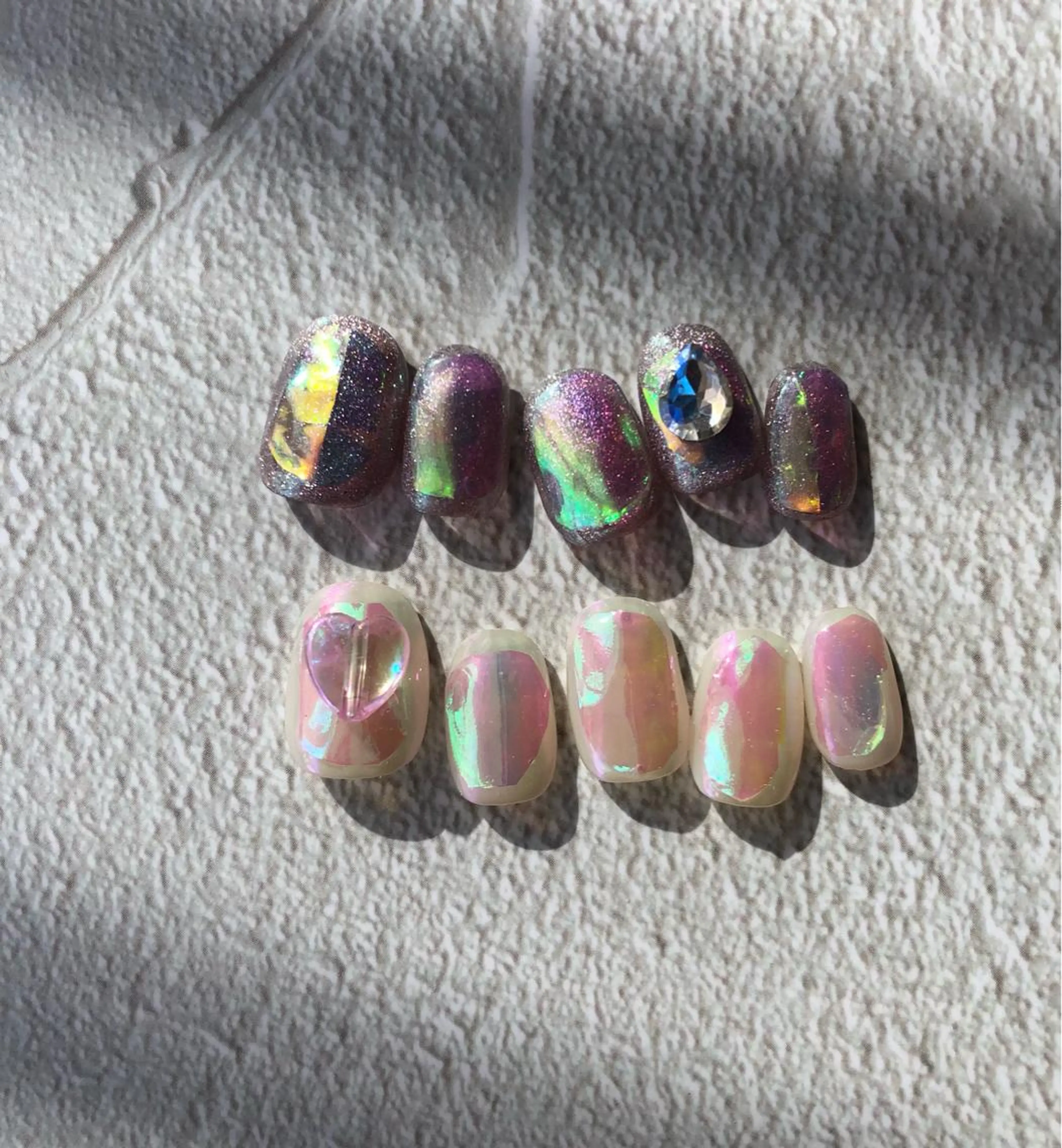 ネイル 氷ネイル・うるうるネイル ラメ(グリッター) マグネットネイル ストーンネイル パラあり！フィルイン 美フォルムのネイルデザイン