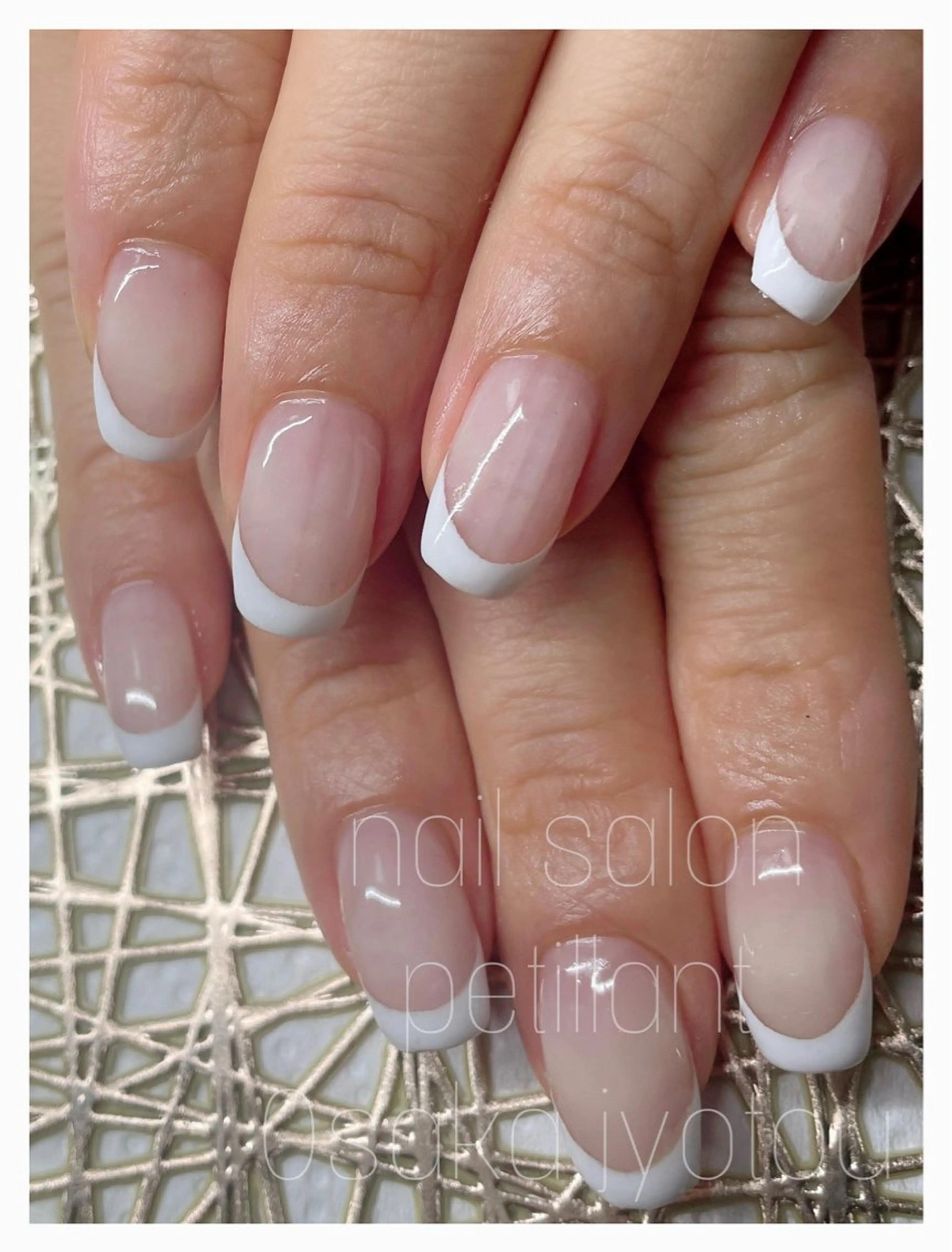ネイル フレンチネイル ショートネイル シンプルネイル nail salon petillantのネイルデザイン