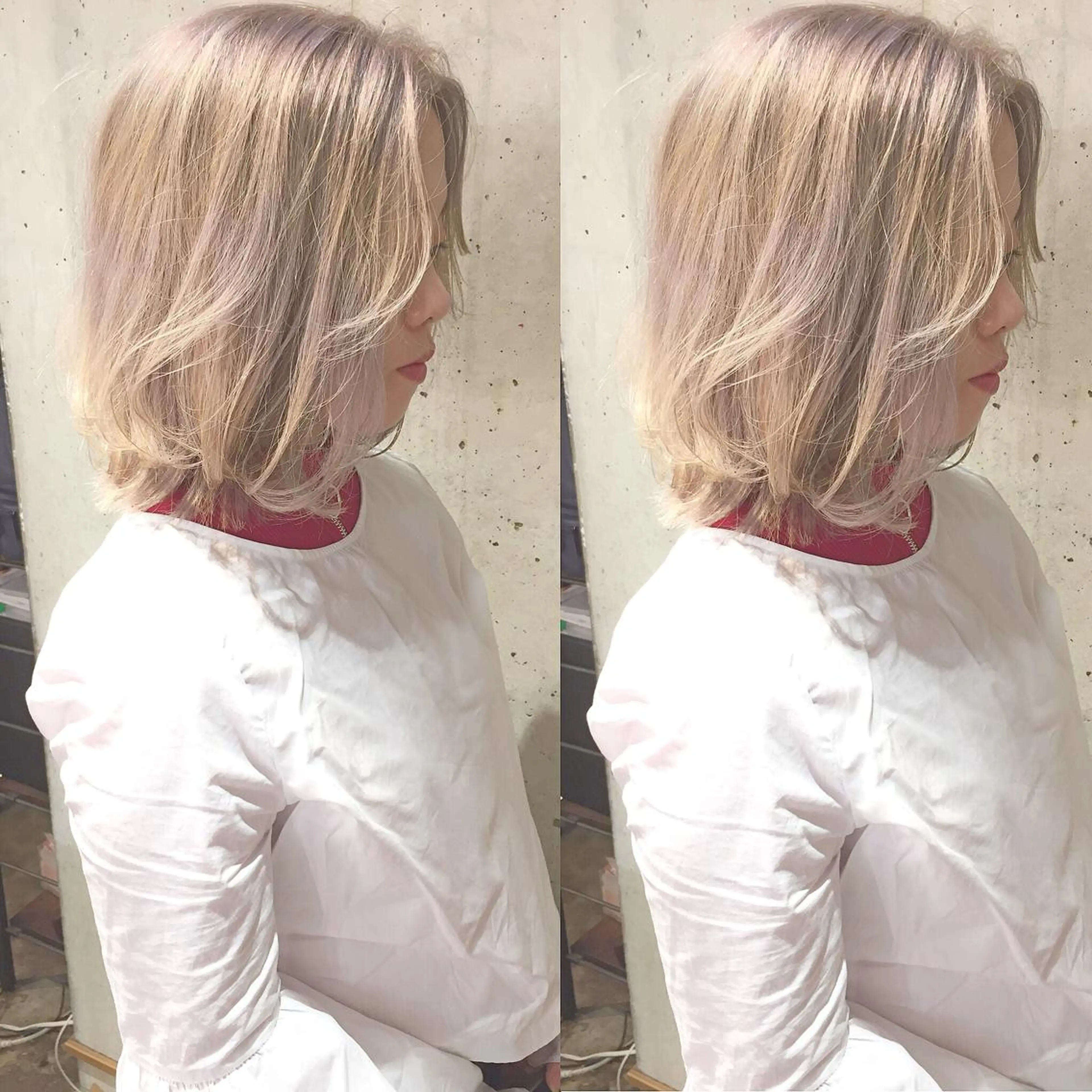 ショート カラー パーマ ヘアアレンジ メンズ キッズ ネイル マツエク・マツパ 透明感カラー グレージュ 赤色 ホワイト カット ヘアカラー トリートメント 韓国風×透明感カラー 髪質改善オタベシンヤのヘアスタイル