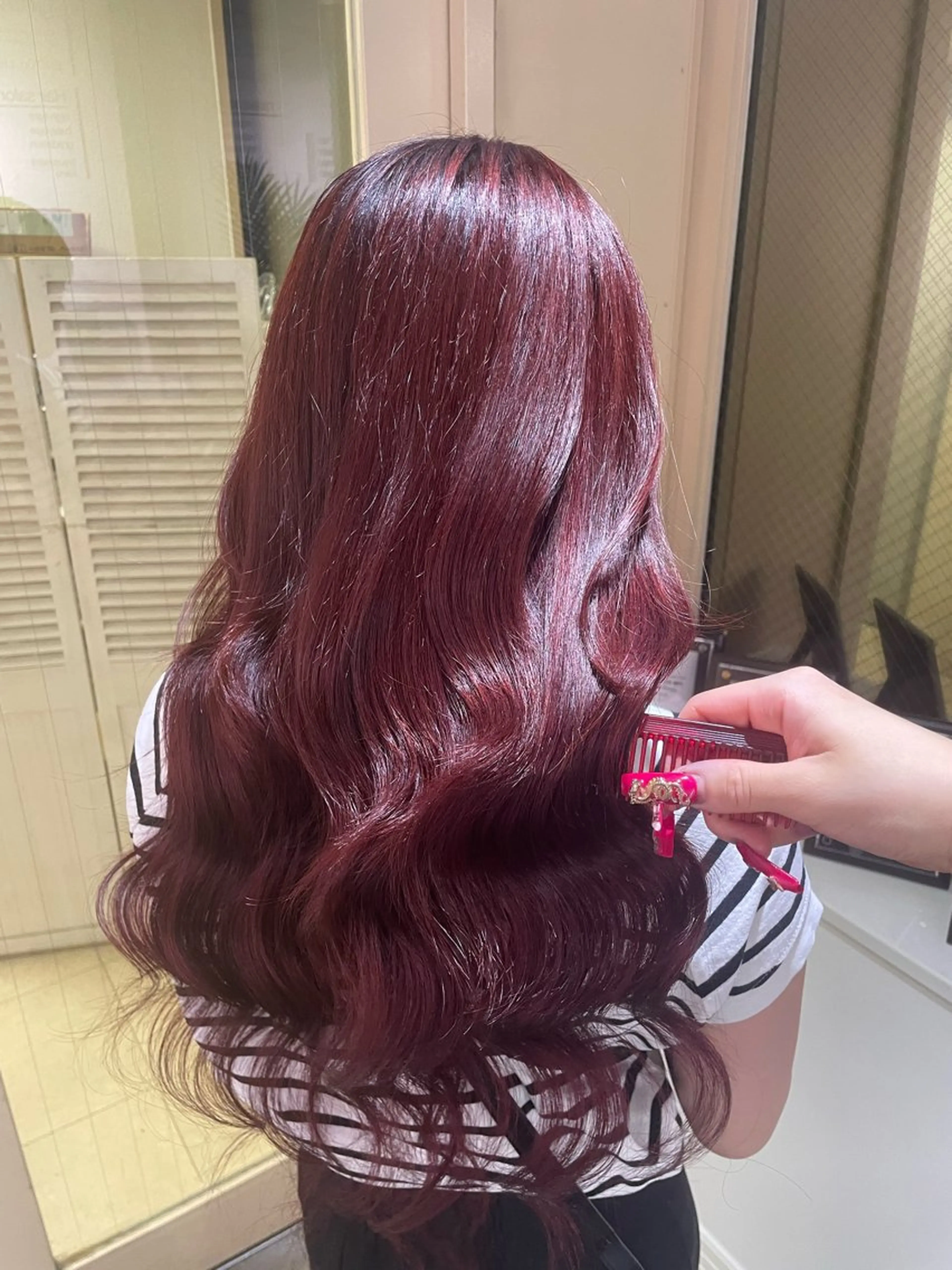 ロング ヘアカラー エクステ ハイトーンカラーエク ステ🌺RENA🌺のヘアスタイル