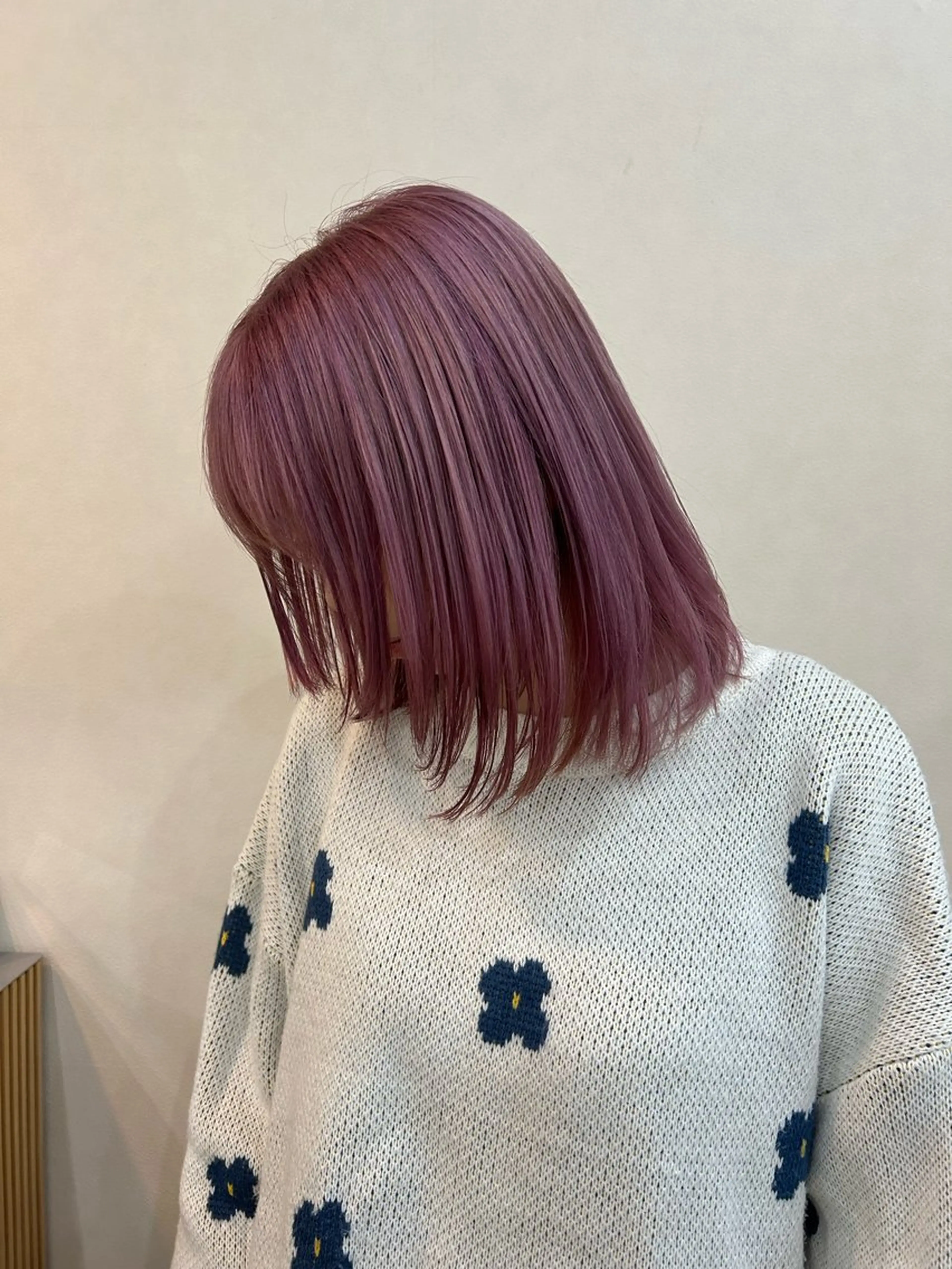ミディアム 顔周りカット カット ヘアカラー トリートメント ボブ/透明感カラー 🧸YUI❤️のヘアスタイル
