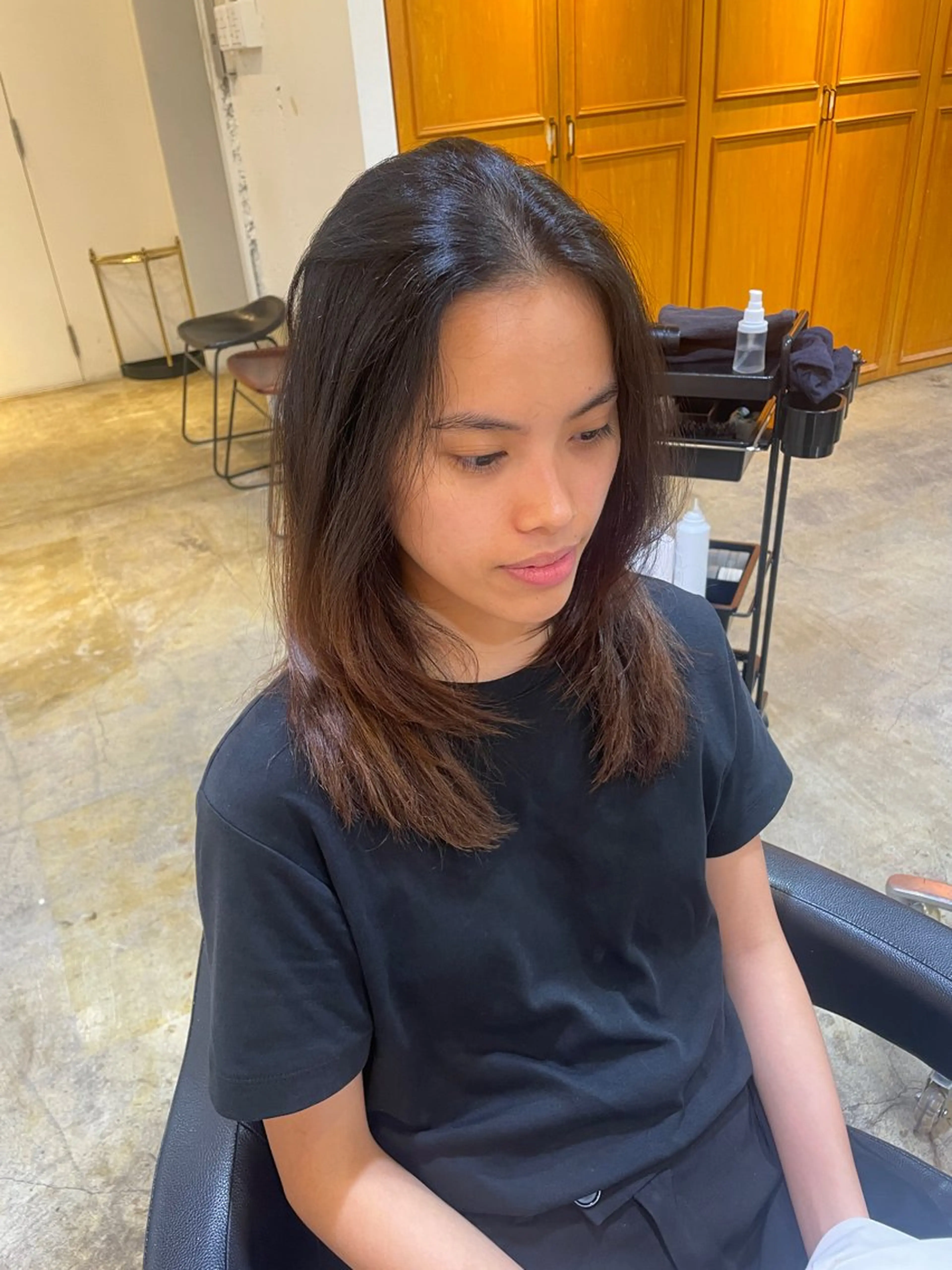 ミディアム カラー 韓国ヘア/wカラー レイヤー/RIN🎀のヘアスタイル