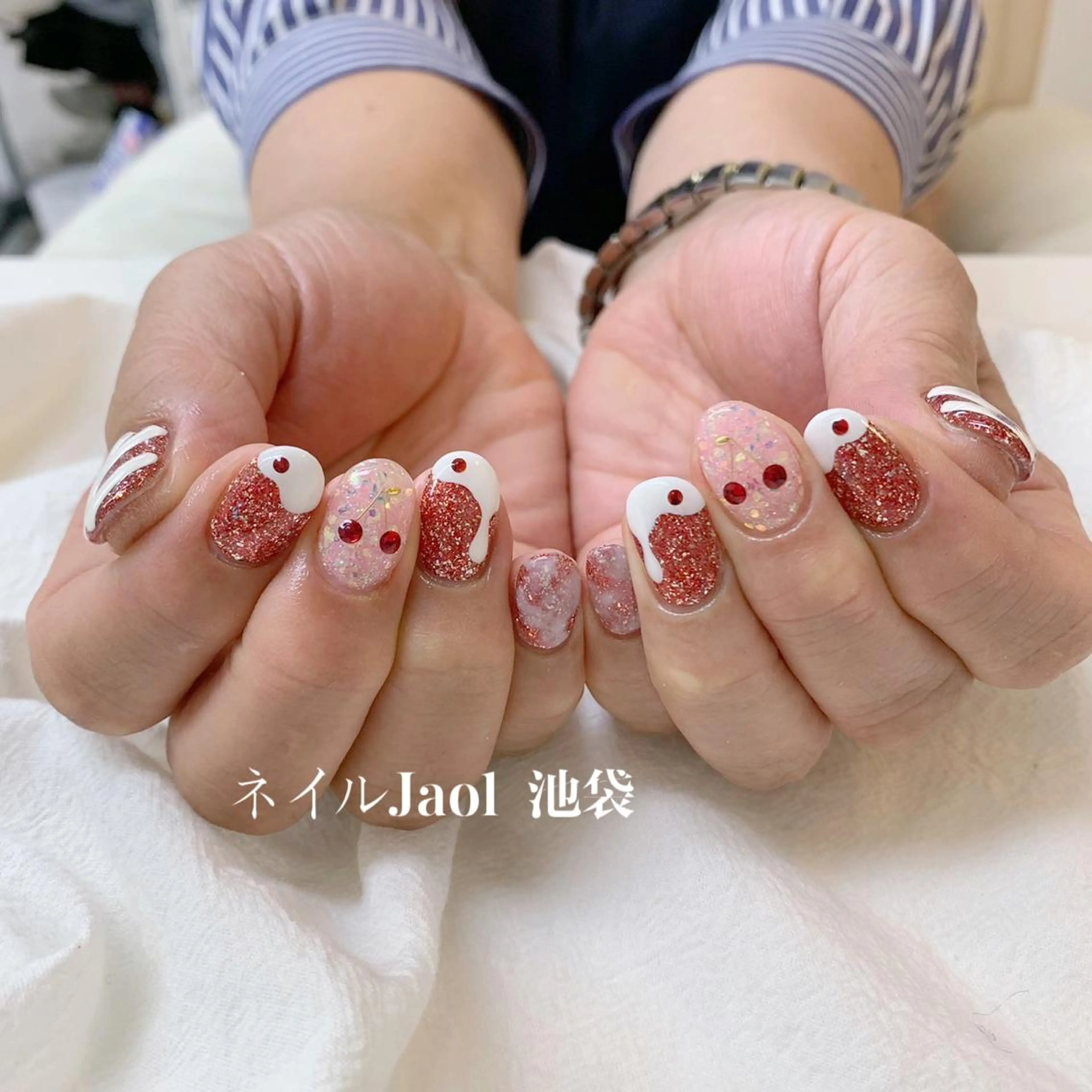 ショート ハンドネイル ネイルJaol 池袋のネイルデザイン