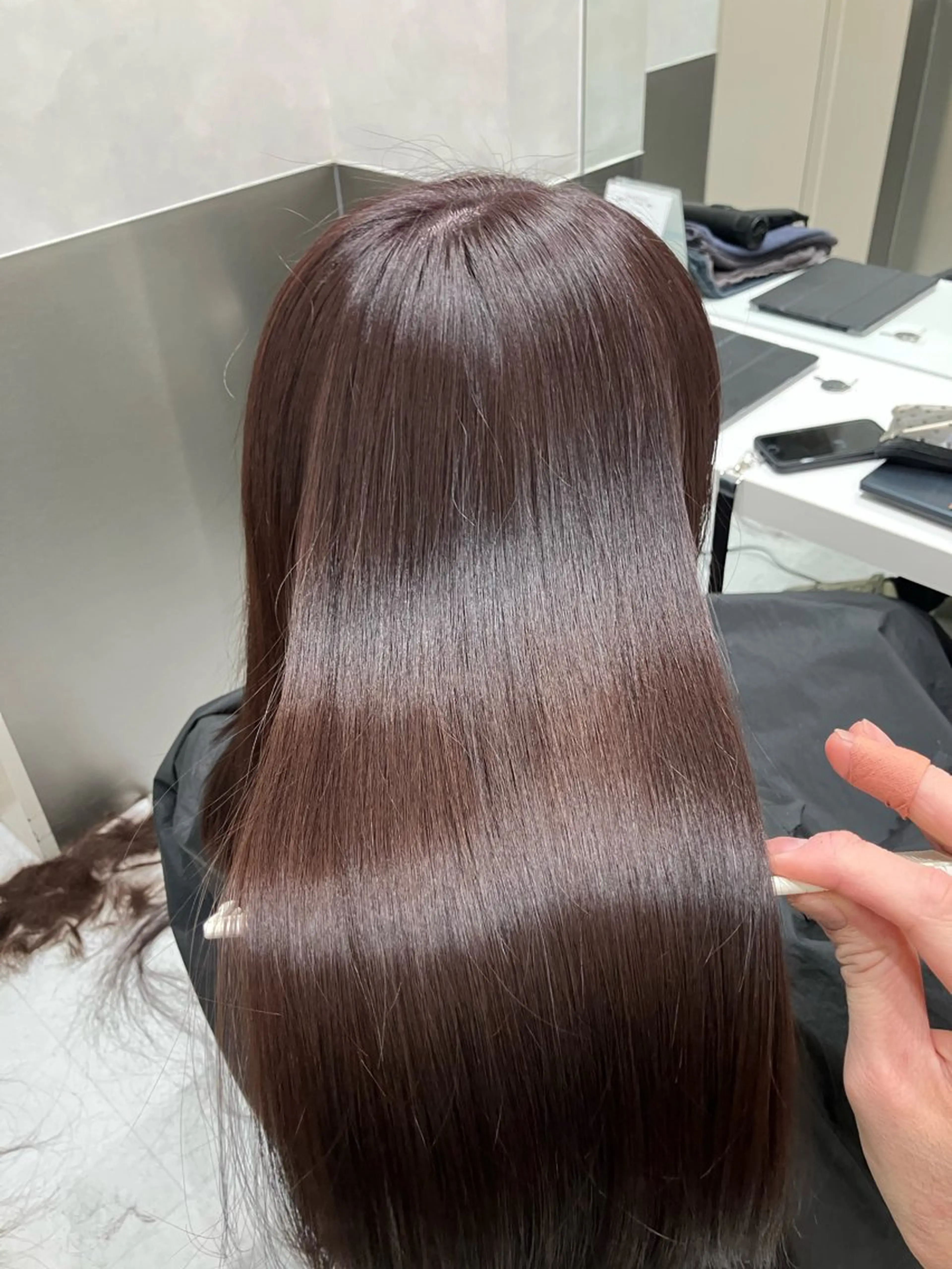 ロング カラー カット ヘアカラー トリートメント 💖ブリーチなし透明 感💖ASAHIのヘアスタイル