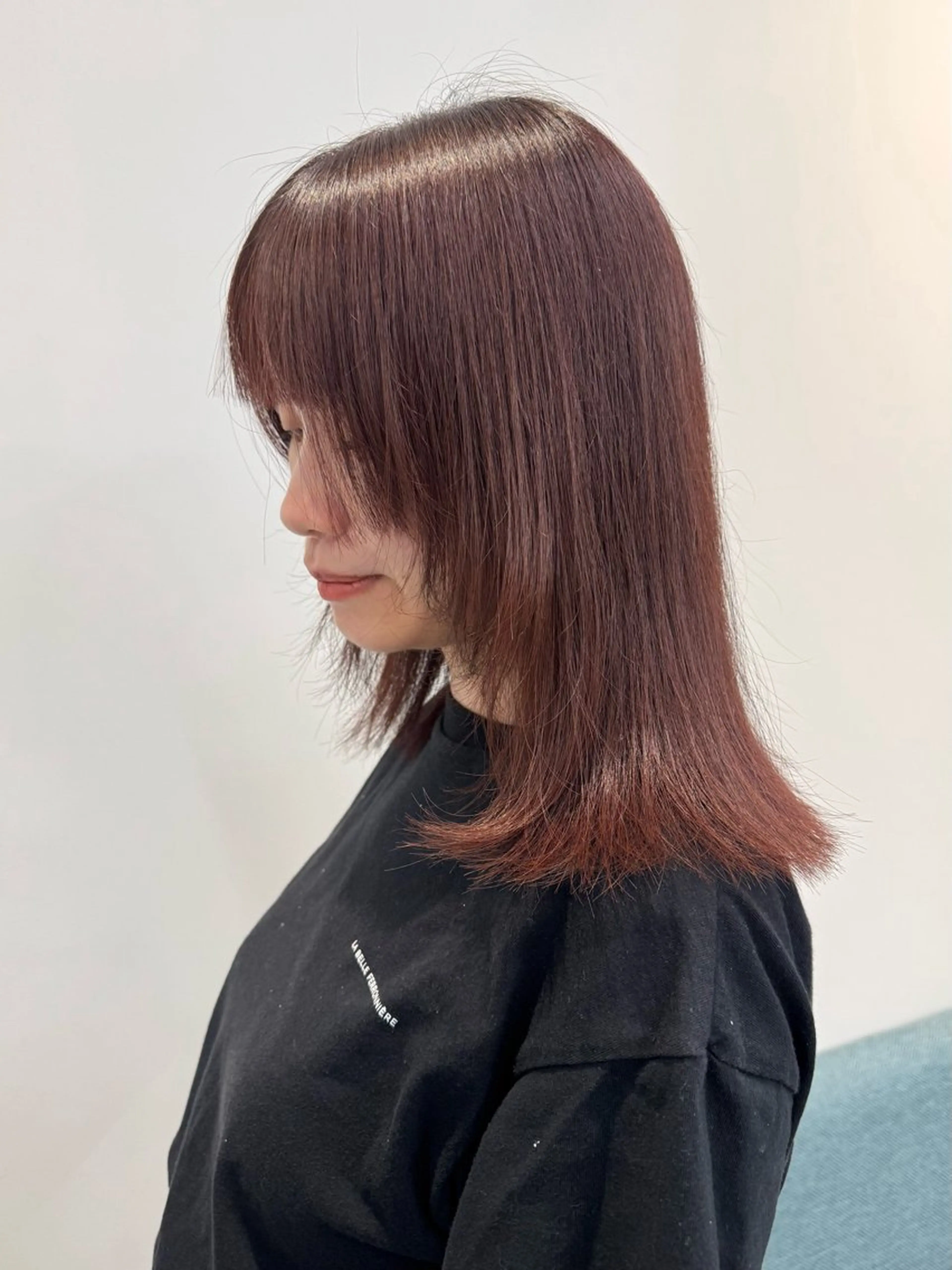 ミディアム カラー ほの カラー特化/ ブリーチ/ボブのヘアスタイル